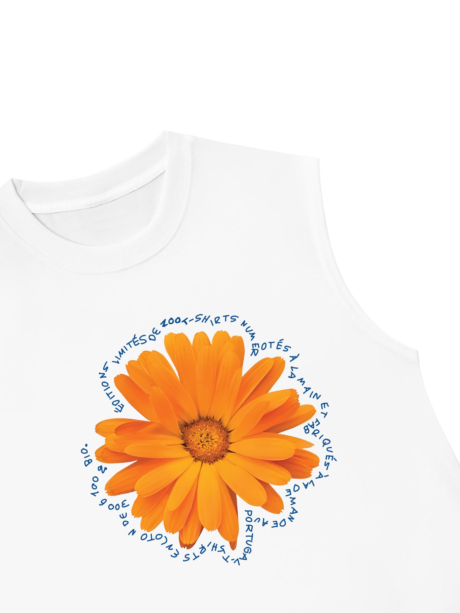 Áo Ba Lỗ Relaxed Fit Floral Orange Flower