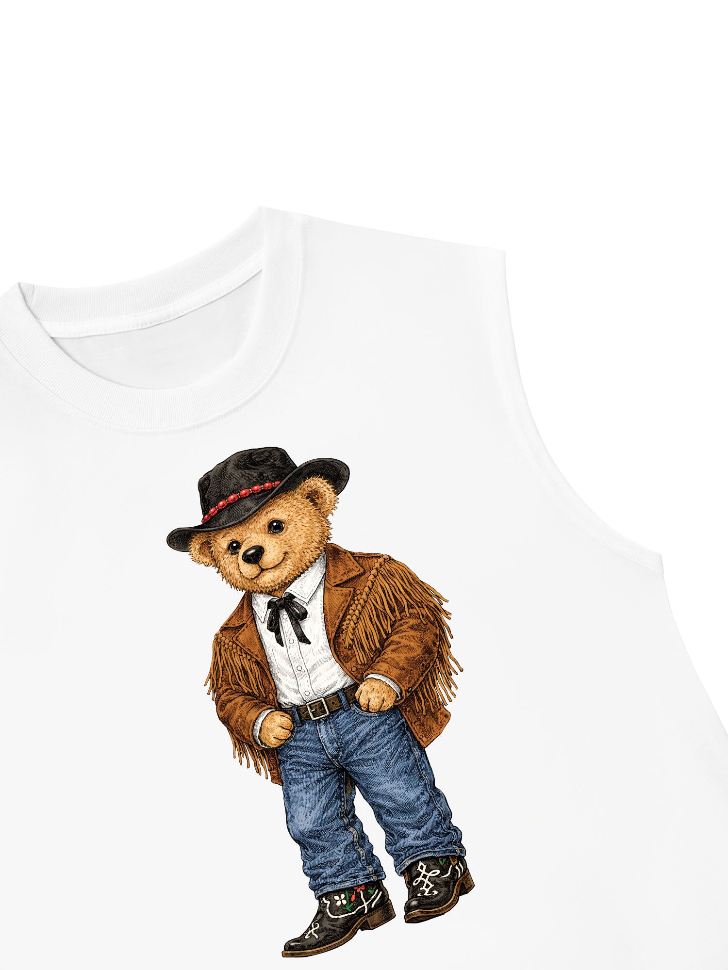 Áo Ba Lỗ Relaxed Fit Cowhide Bear