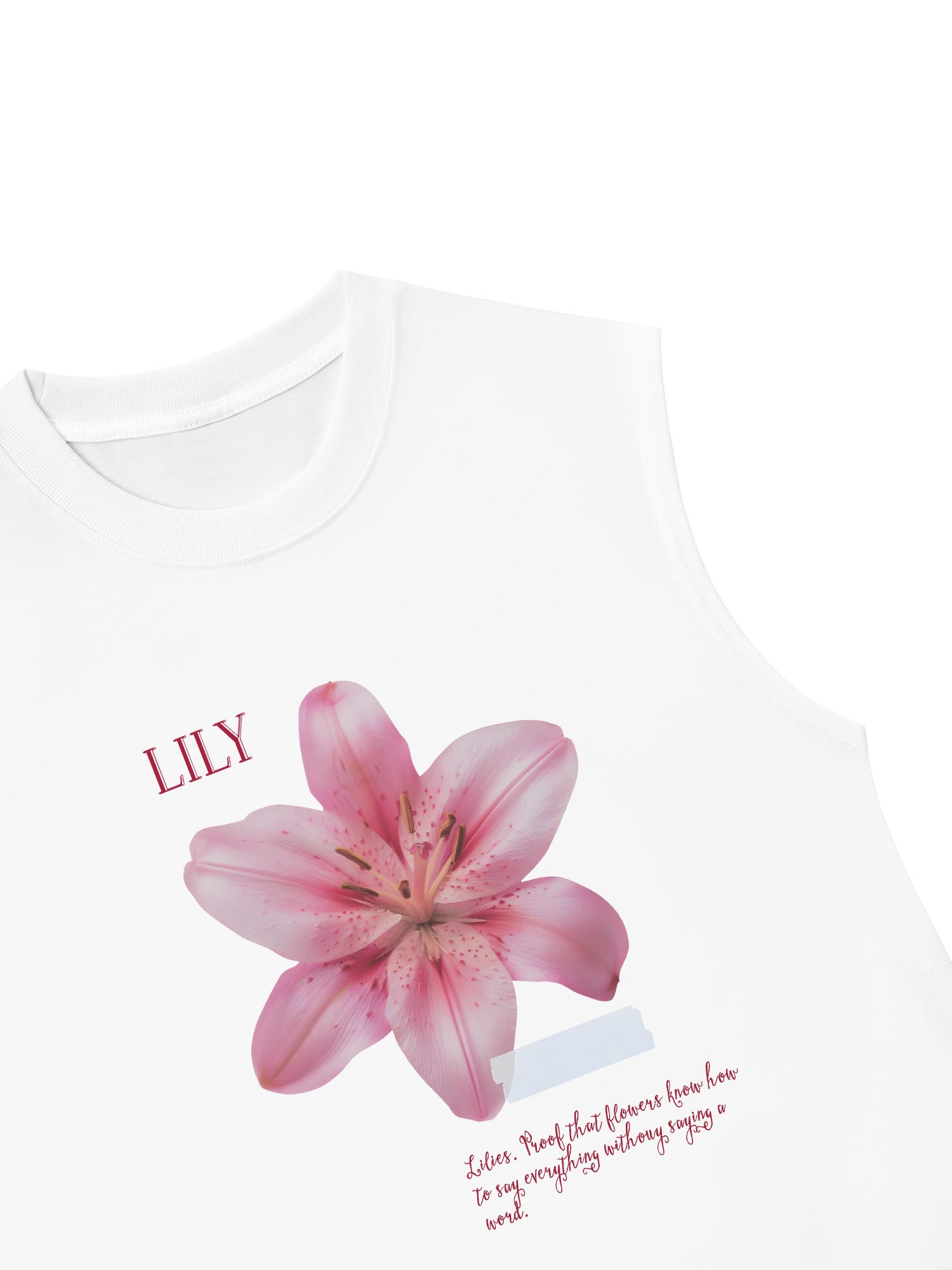 Áo Ba Lỗ Relaxed Fit Floral Lily_s language