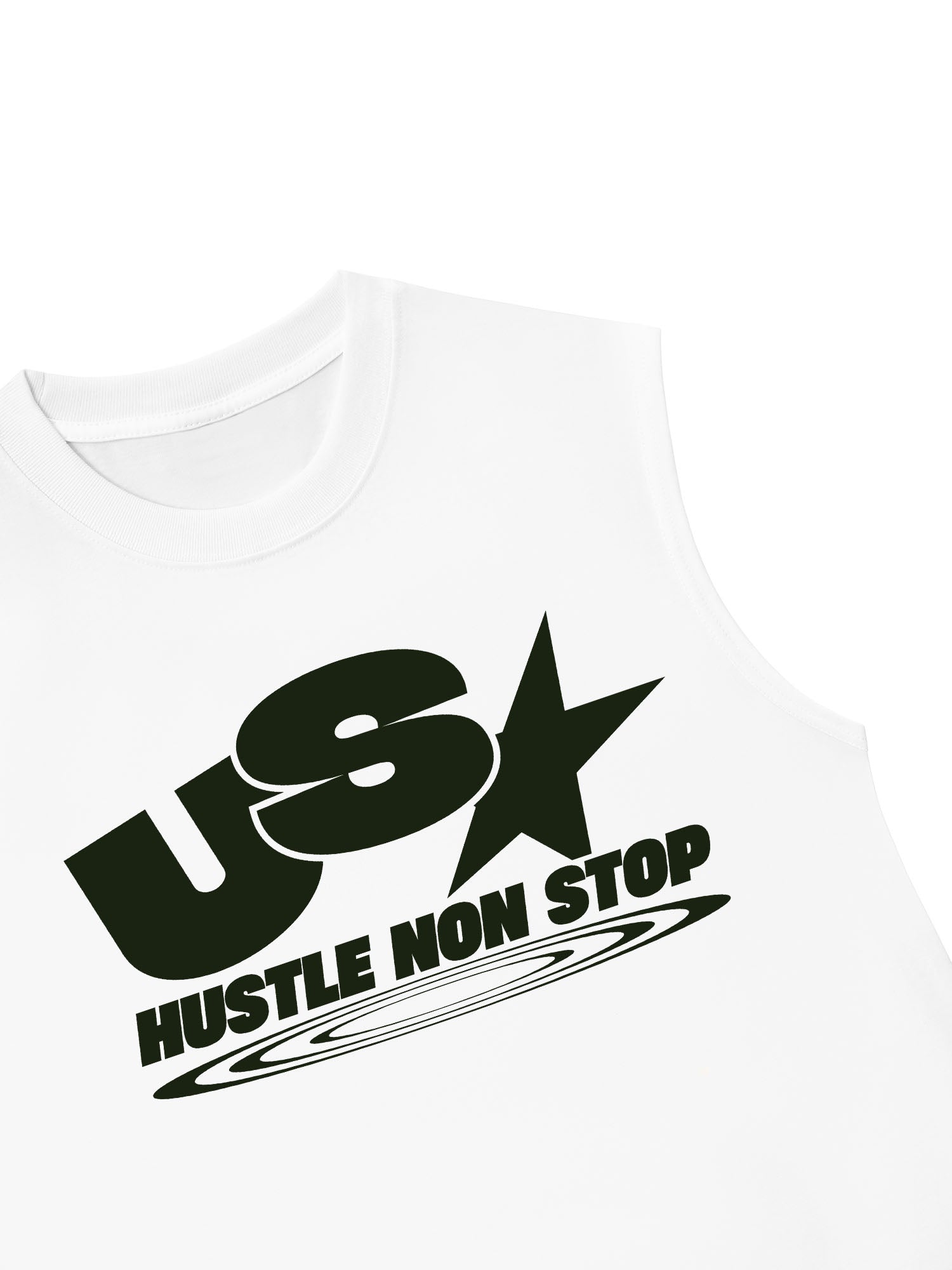 Áo Ba Lỗ Relaxed Fit USA Hustle Non Stop