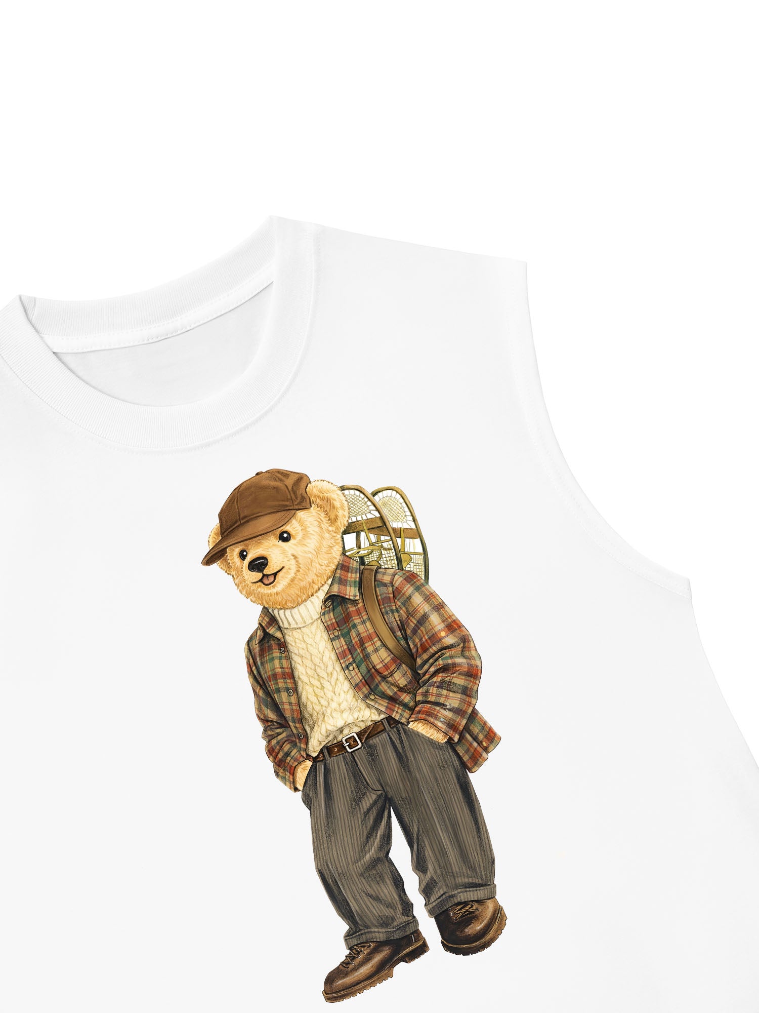 Áo Ba Lỗ Relaxed Fit Travel Vloger Bear
