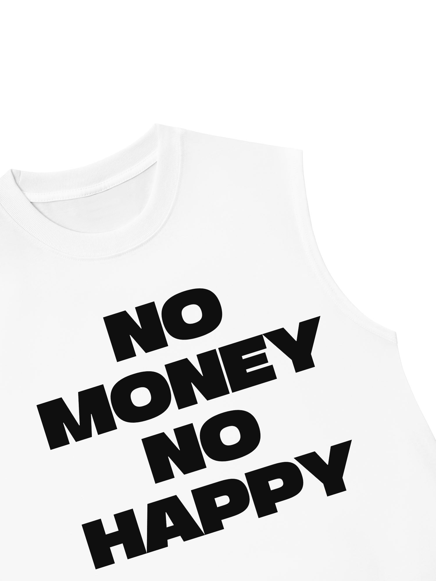 Áo Ba Lỗ Relaxed Fit No Money No Happy