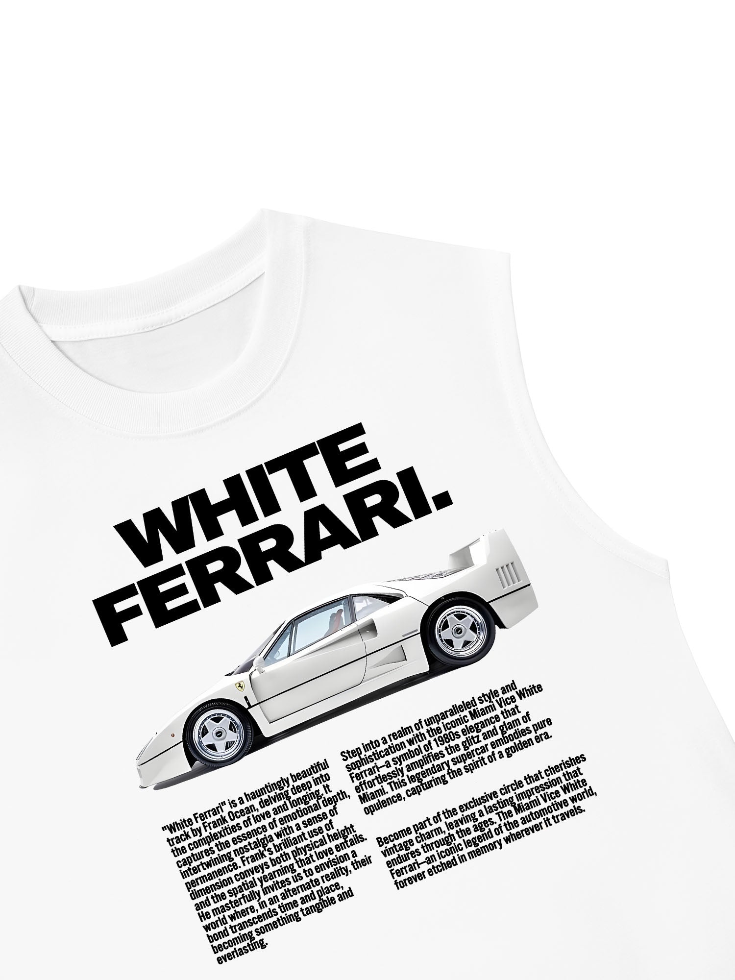 Áo Ba Lỗ Relaxed Fit Ferrari White Brilliant
