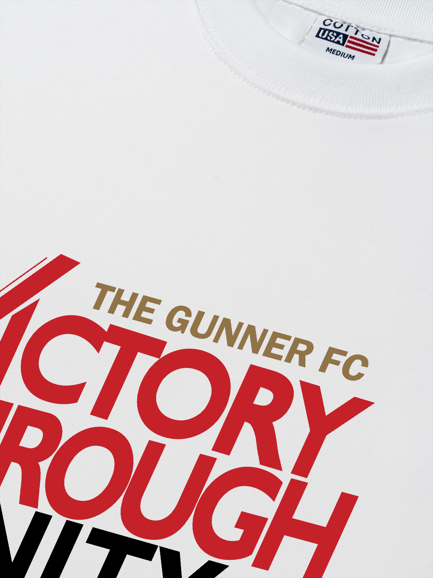 Áo Thun Relaxed Fit Soccer The Gunner Victory Through Unity Forever