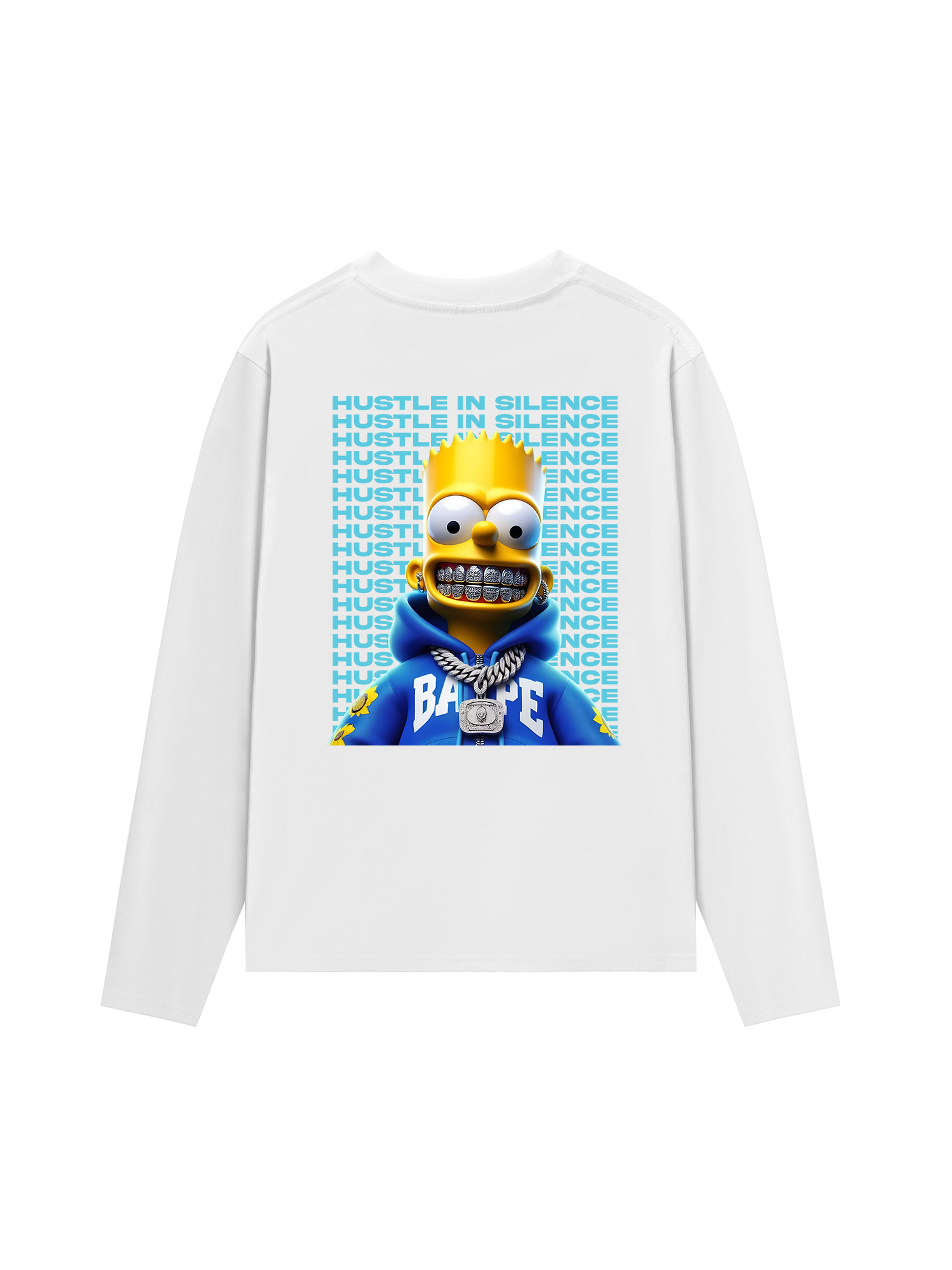 Áo Thun Dài Tay Money Bart Simpson Flexing