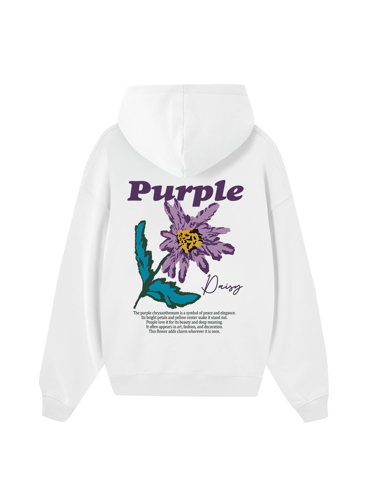 Floral Purple Daisy Hoodie