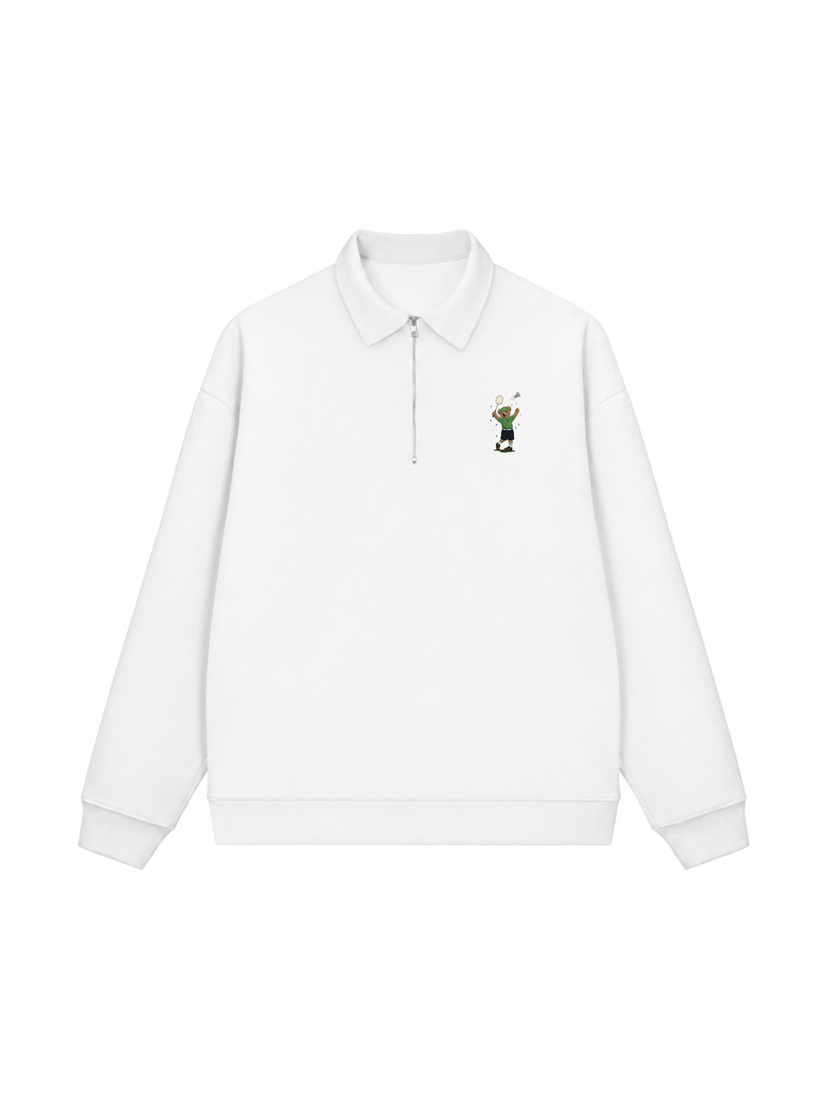 Áo Sweater Polo Nỉ Hai Da Badminton Bear Player