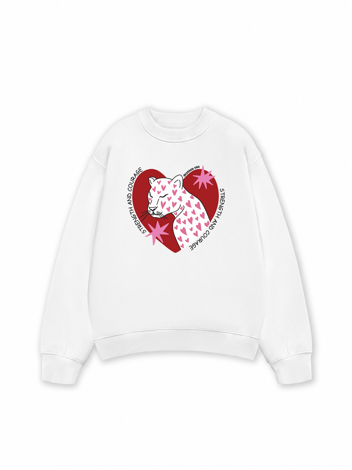 Áo Sweater Nỉ Hai Da Urban Leopard Strength And Courage