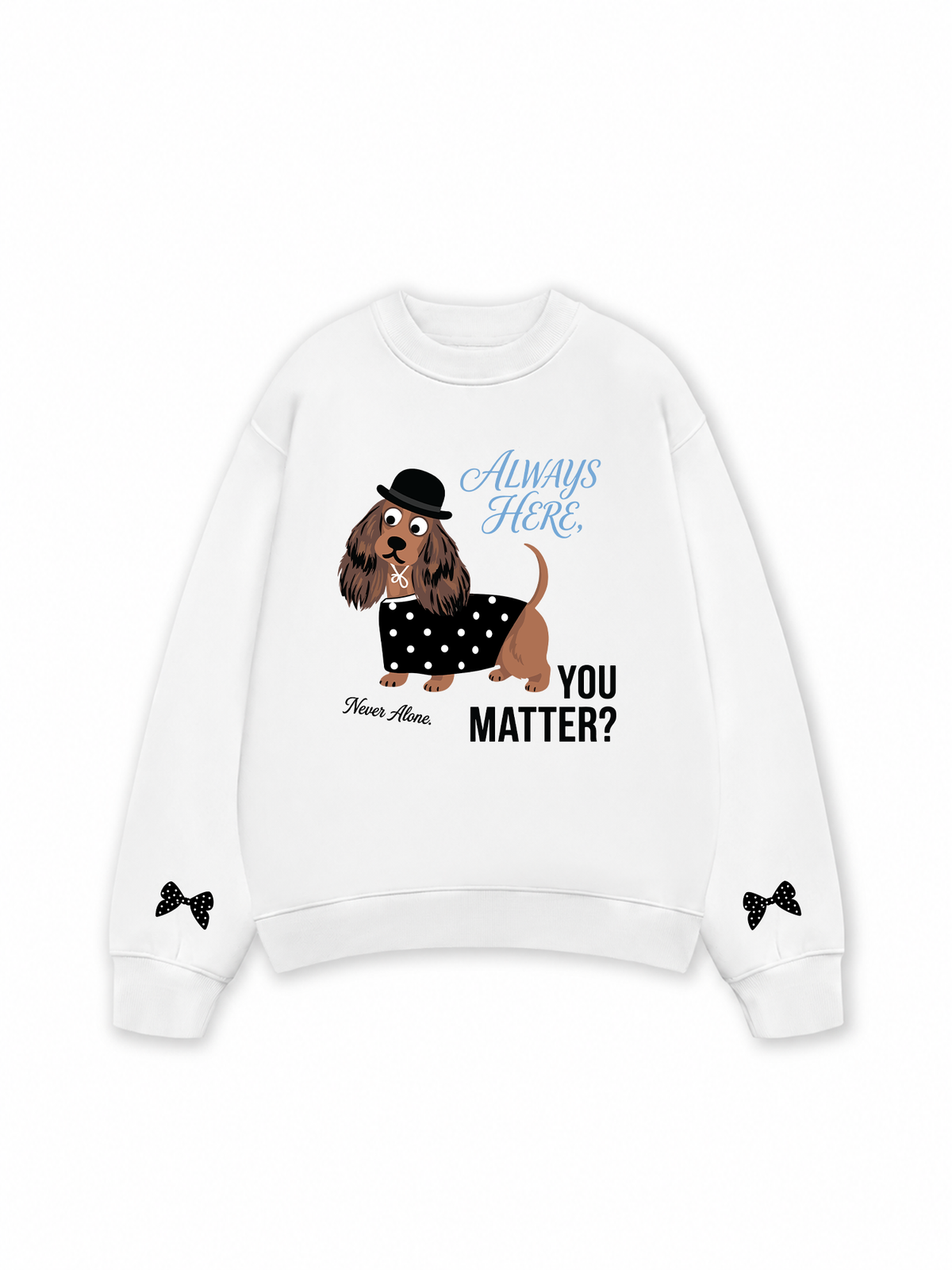 Áo Sweater Nỉ Hai Da Dotty Mood Polka Dot Puppy Classic