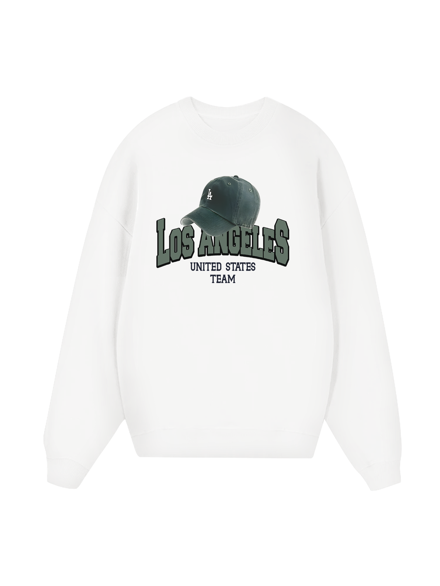 USA Los Ageles Green Hat Sweater