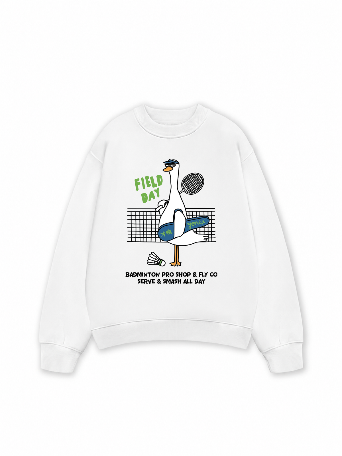 Áo Sweater Nỉ Hai Da Badminton Field Day