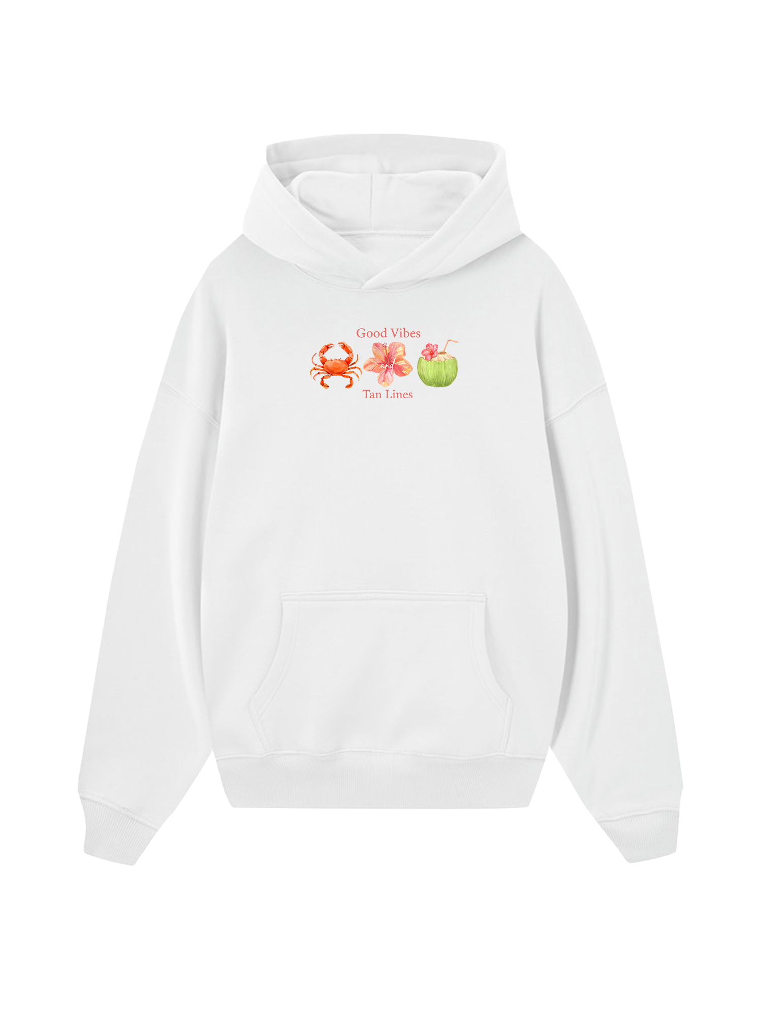 Tropical Good Vibes Tan Lines Hoodie
