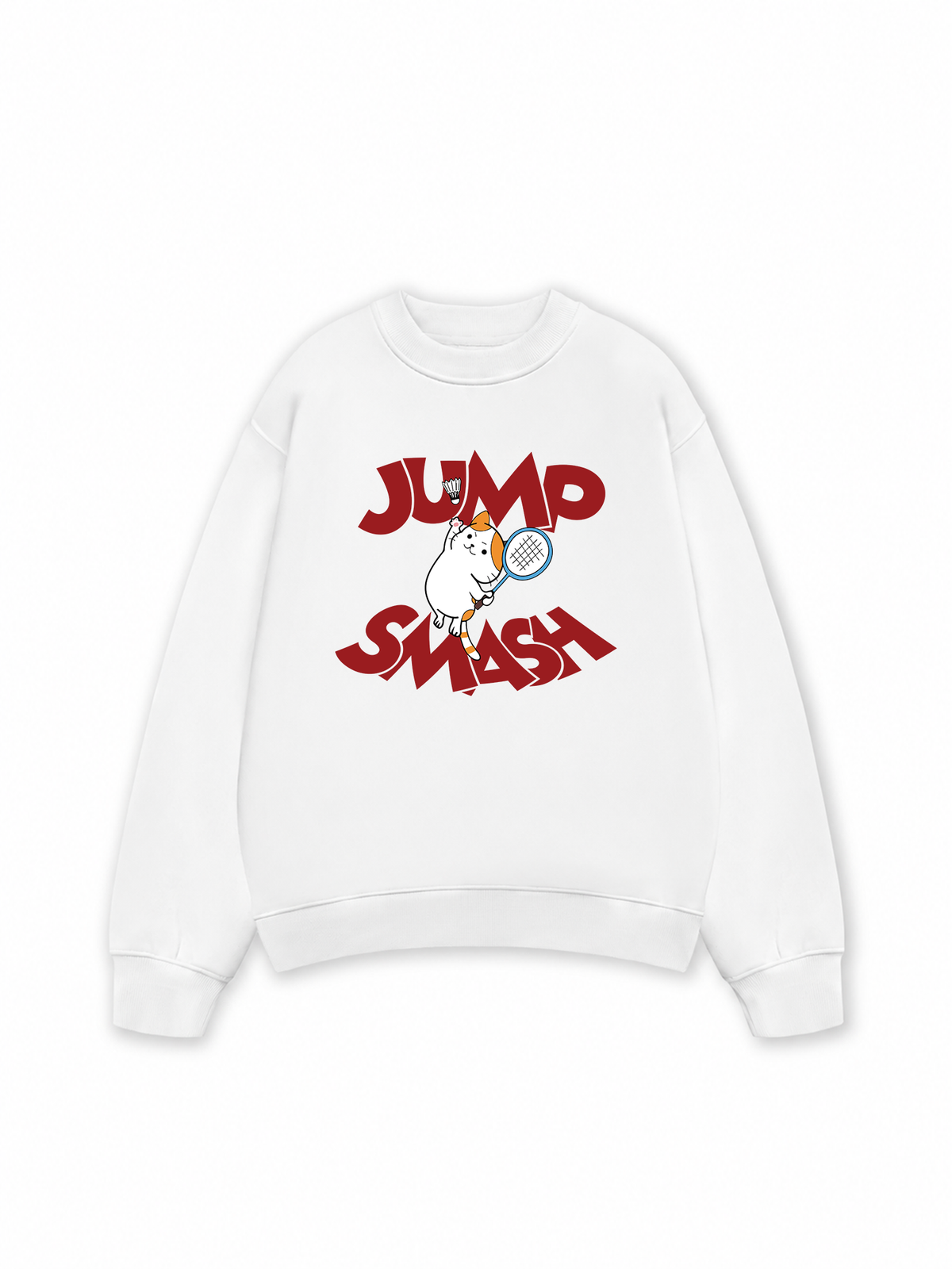 Áo Sweater Nỉ Hai Da Badminton Cat Jump Smash