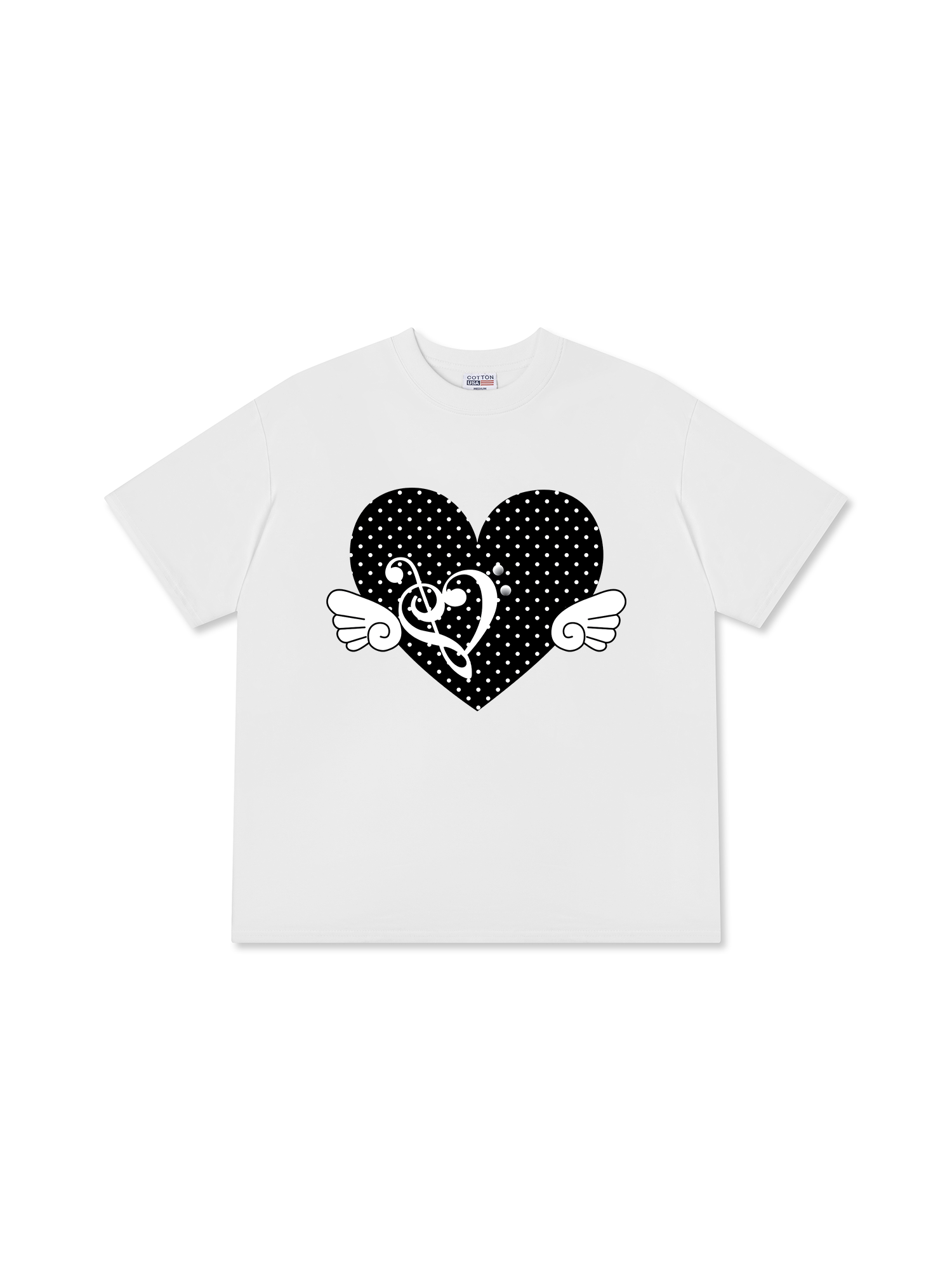 Áo Thun Relaxed Fit Dotty Mood Love