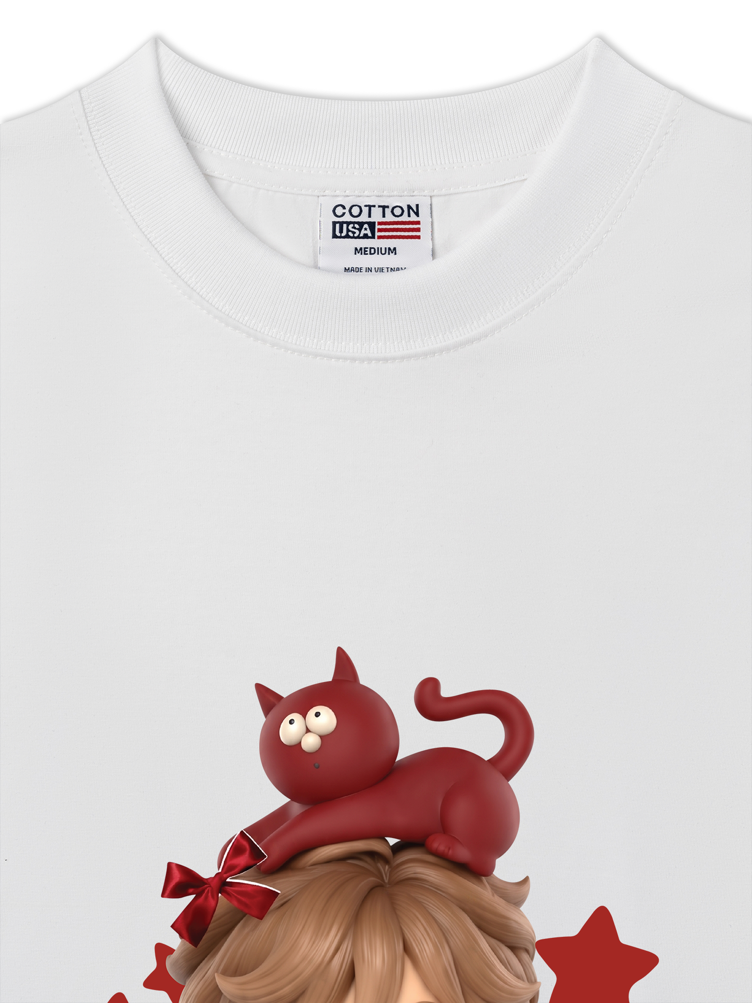 Áo Thun Relaxed Fit Cute Gang Red Outfit