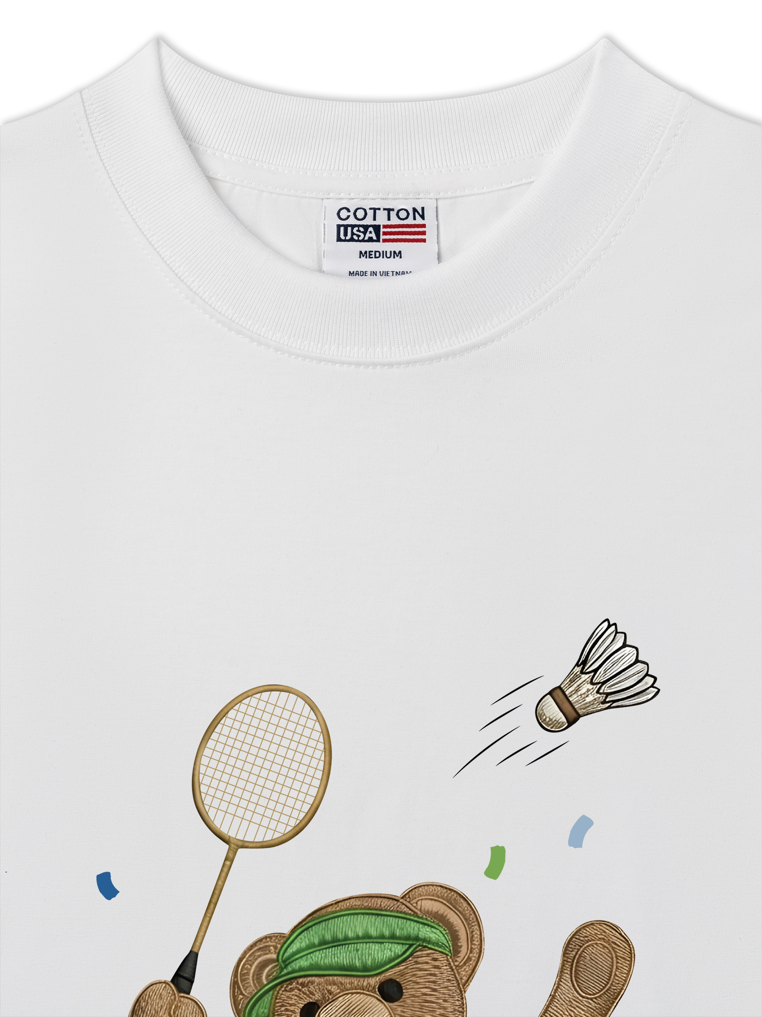 Áo Thun Relaxed Fit Badminton Bear Player