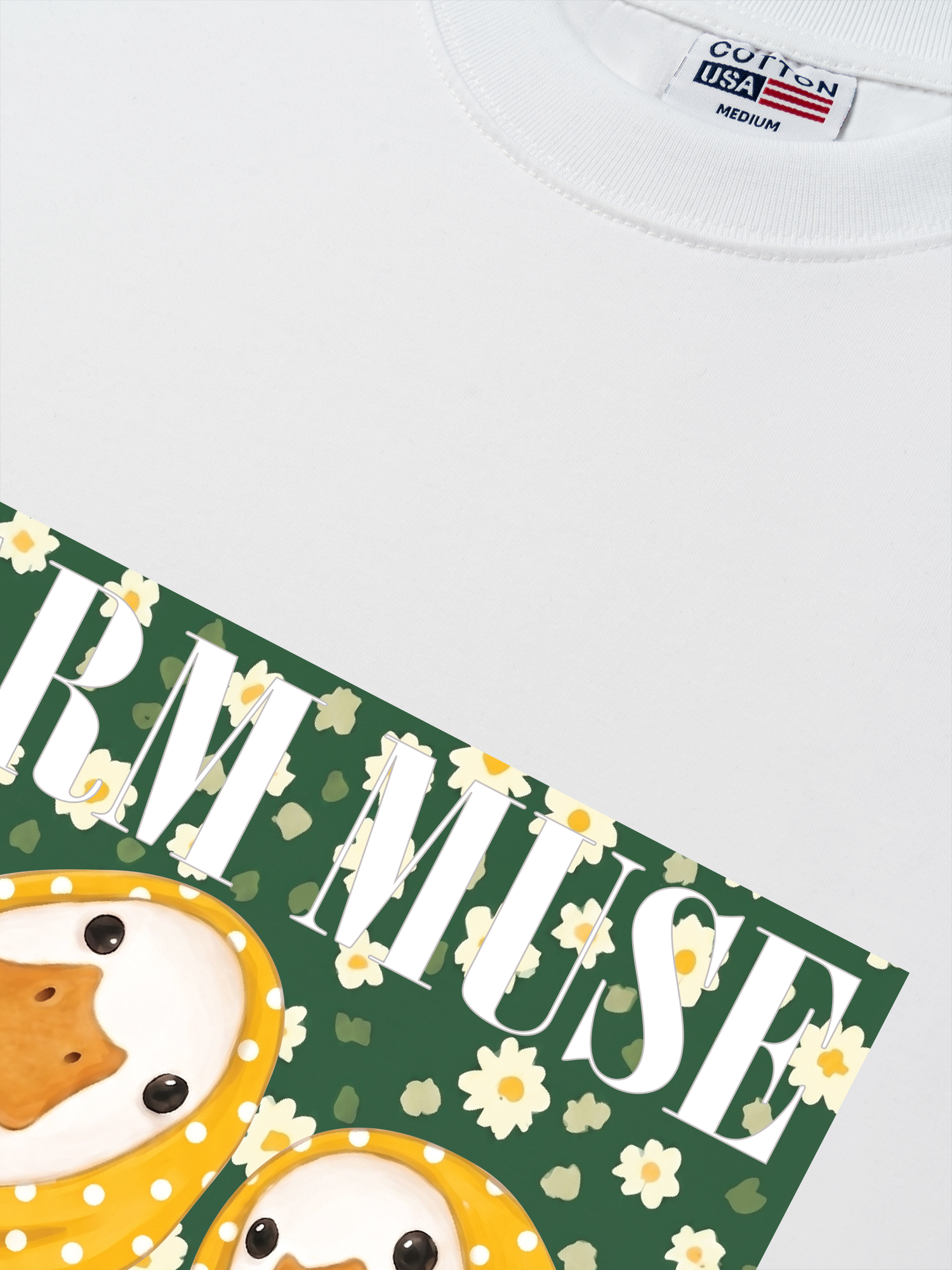Áo Thun Relaxed Fit Farm Muse Duck Couple