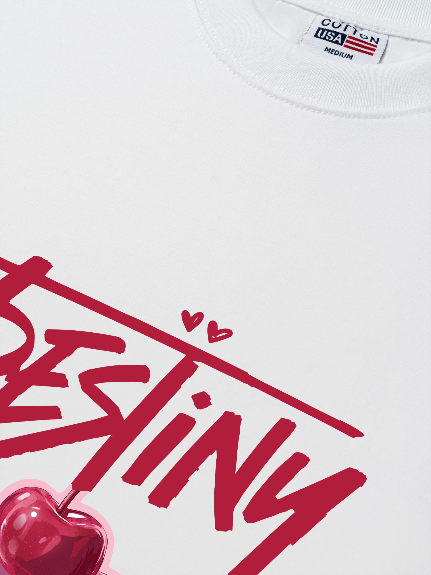 Áo Thun Relaxed Fit Destiny Cherry Heart