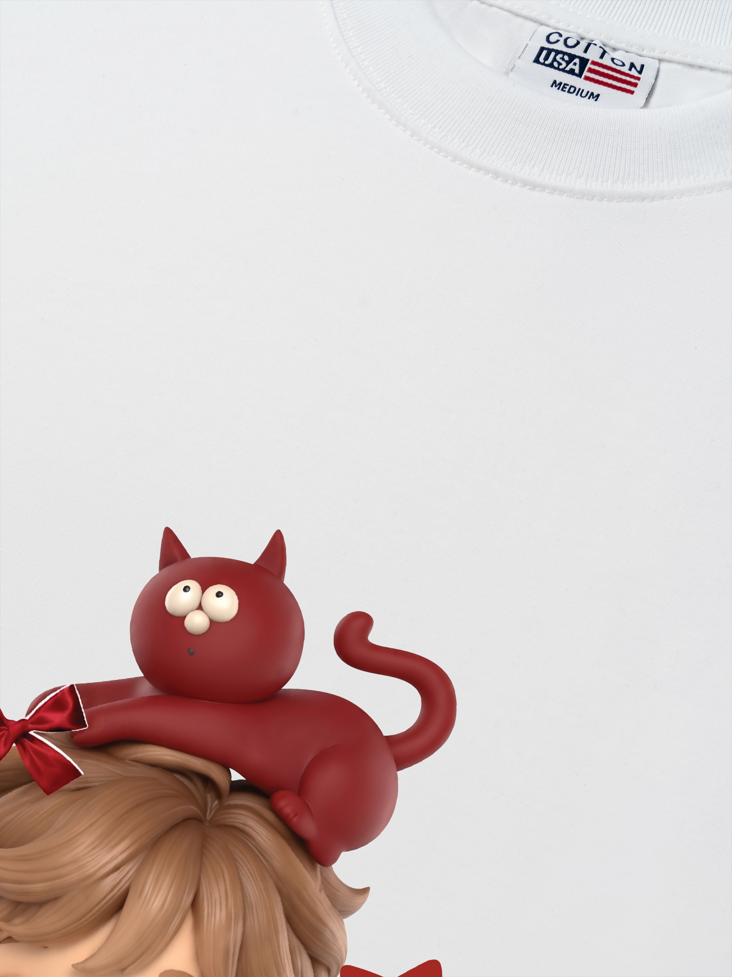 Áo Thun Relaxed Fit Cute Gang Red Outfit