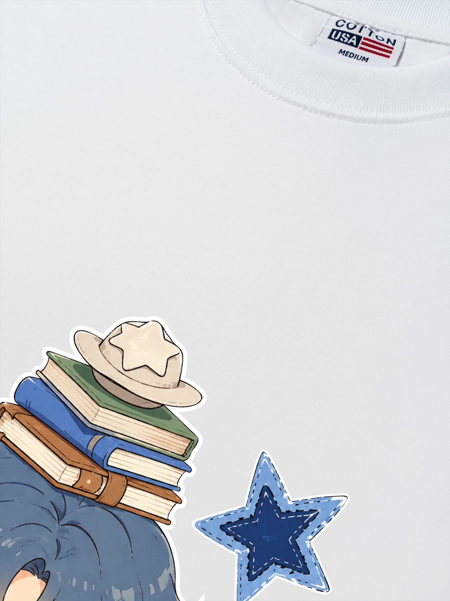 Áo Thun Relaxed Fit Cute Gang Blue Outfit