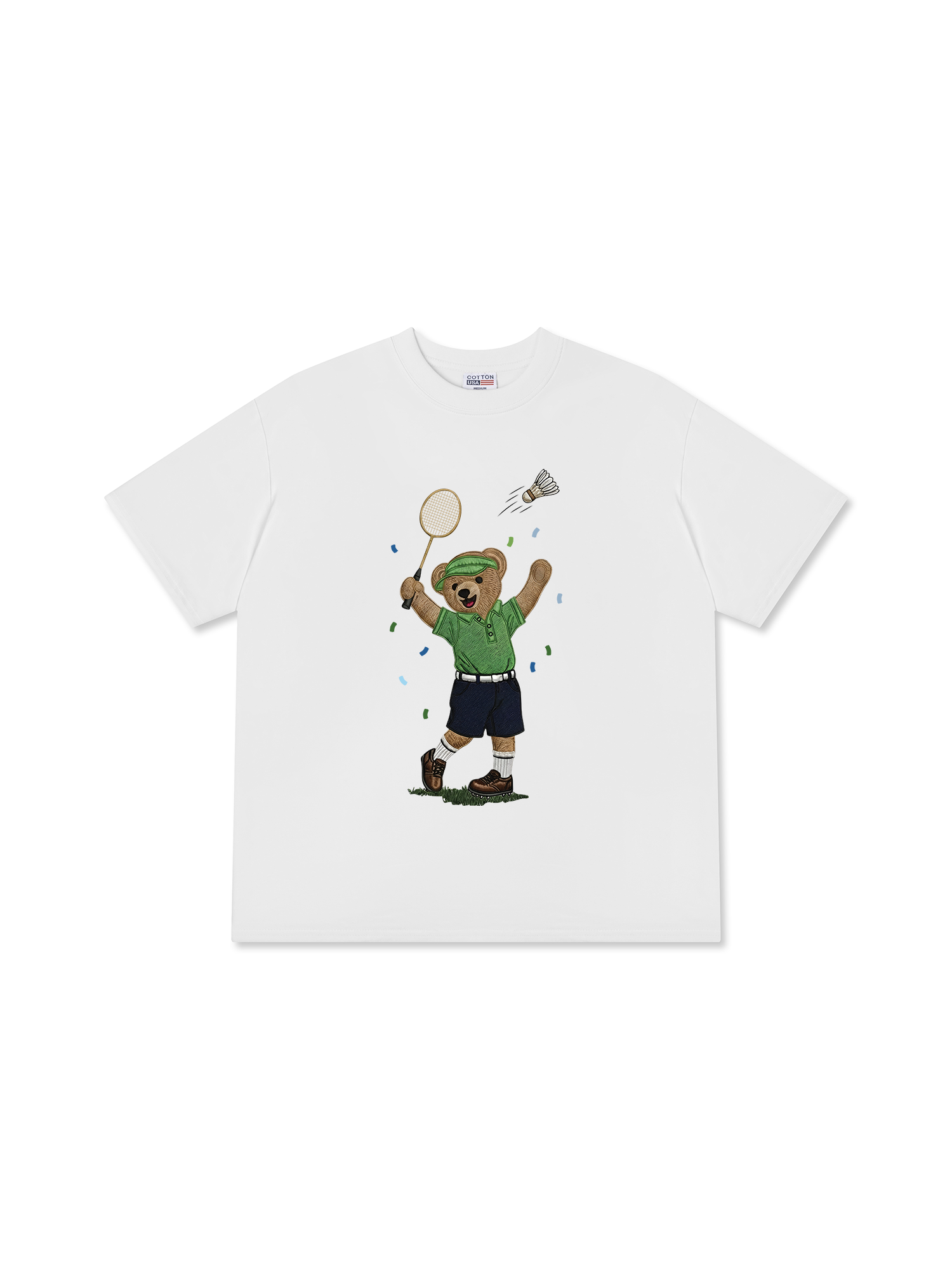 Áo Thun Relaxed Fit Badminton Bear Player