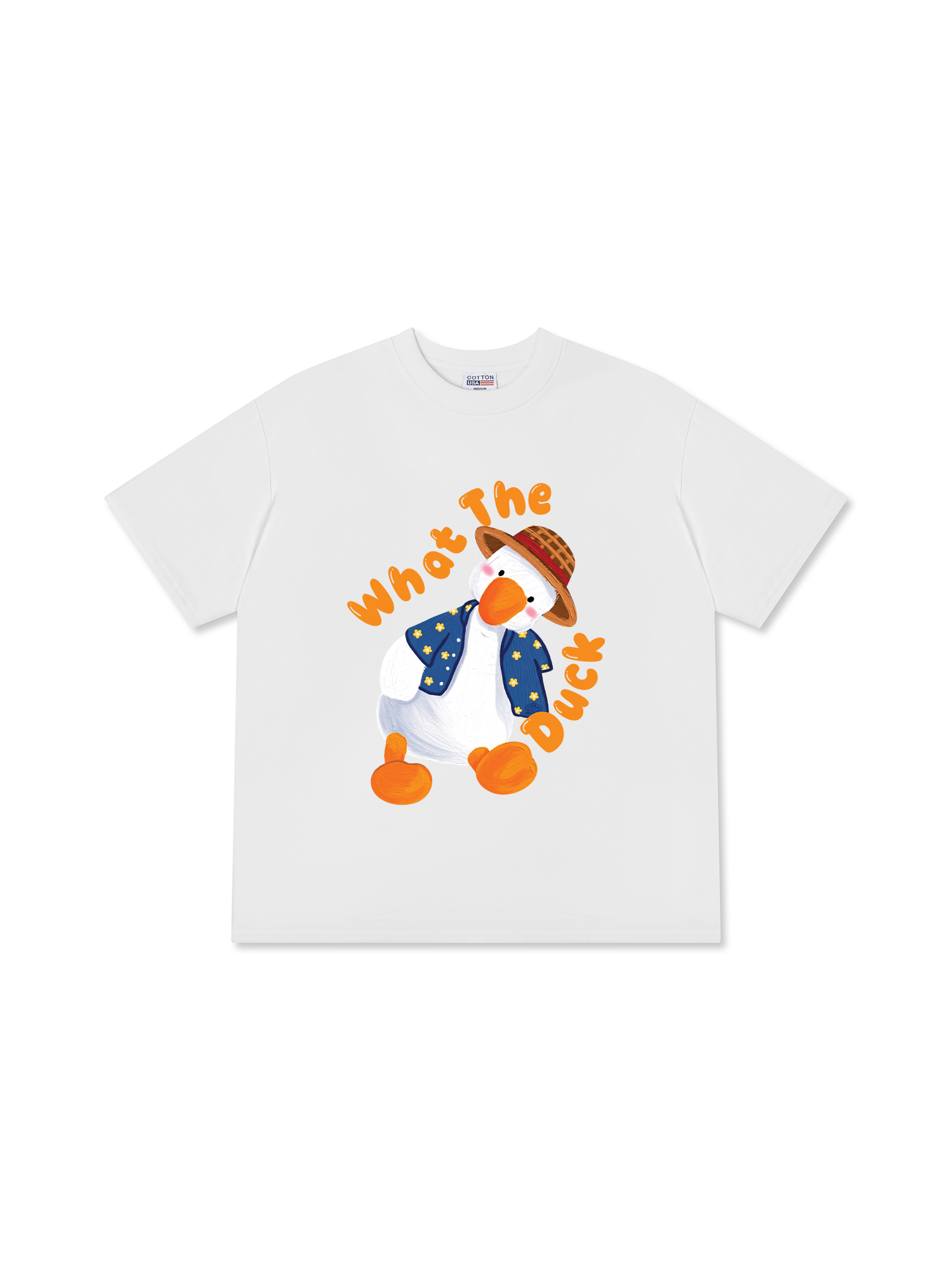Áo Thun Relaxed Fit Farm What The Duck Orange