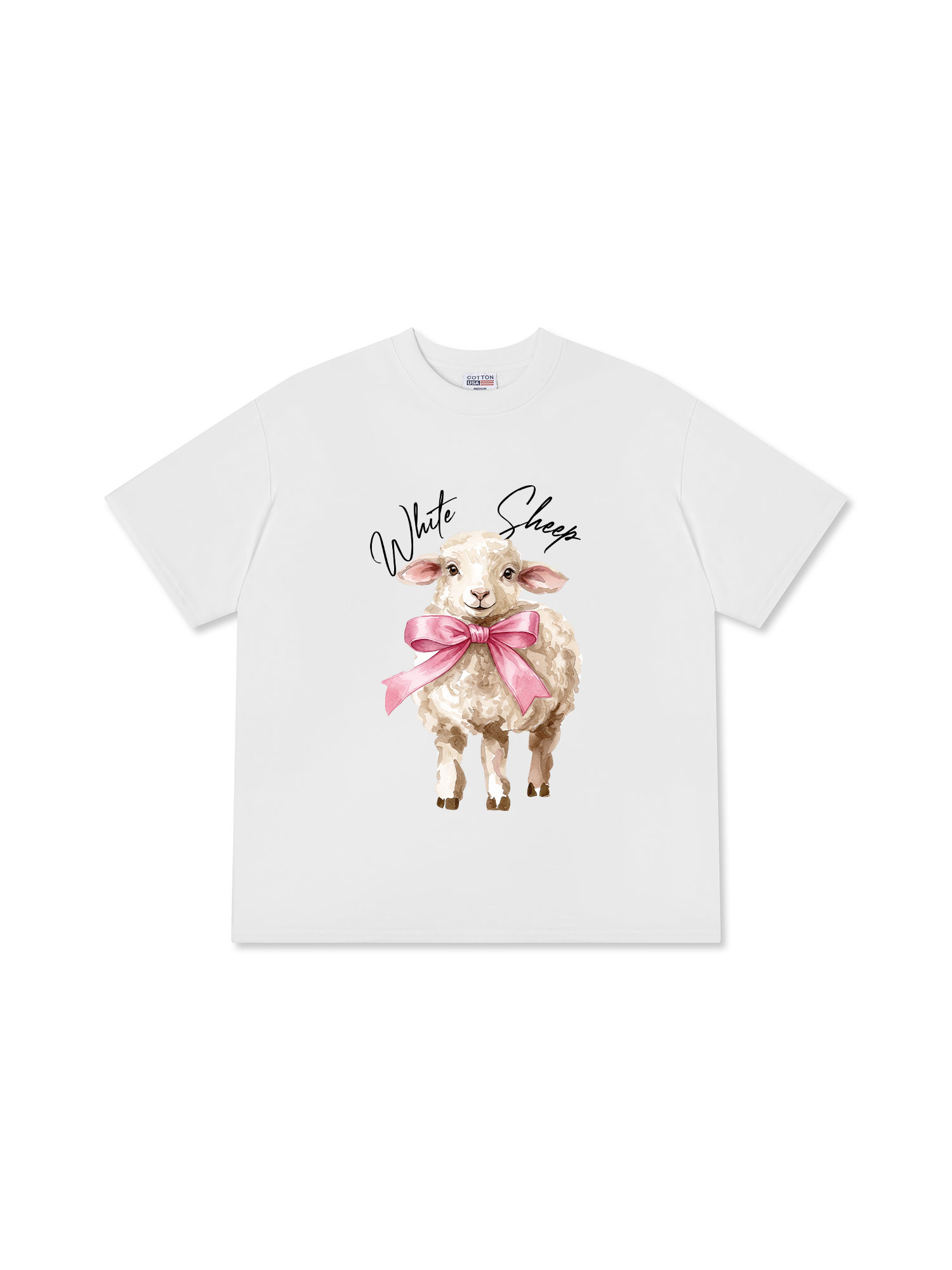 Áo Thun Relaxed Fit Farm White Sheep