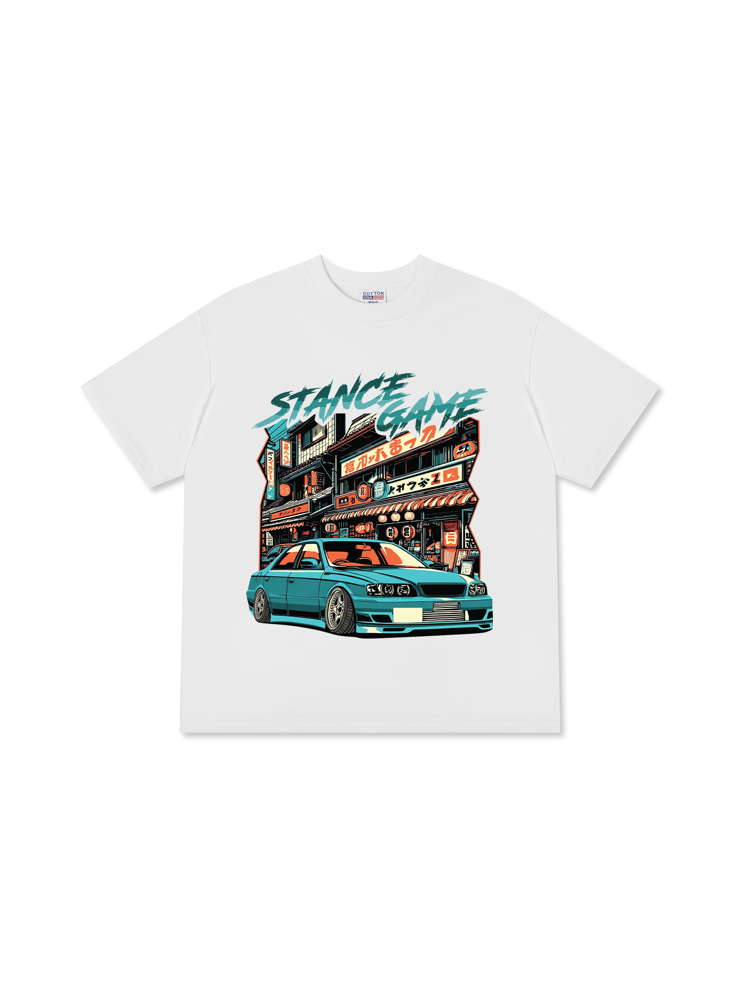 Áo Thun Relaxed Fit JDM Car Stance Game