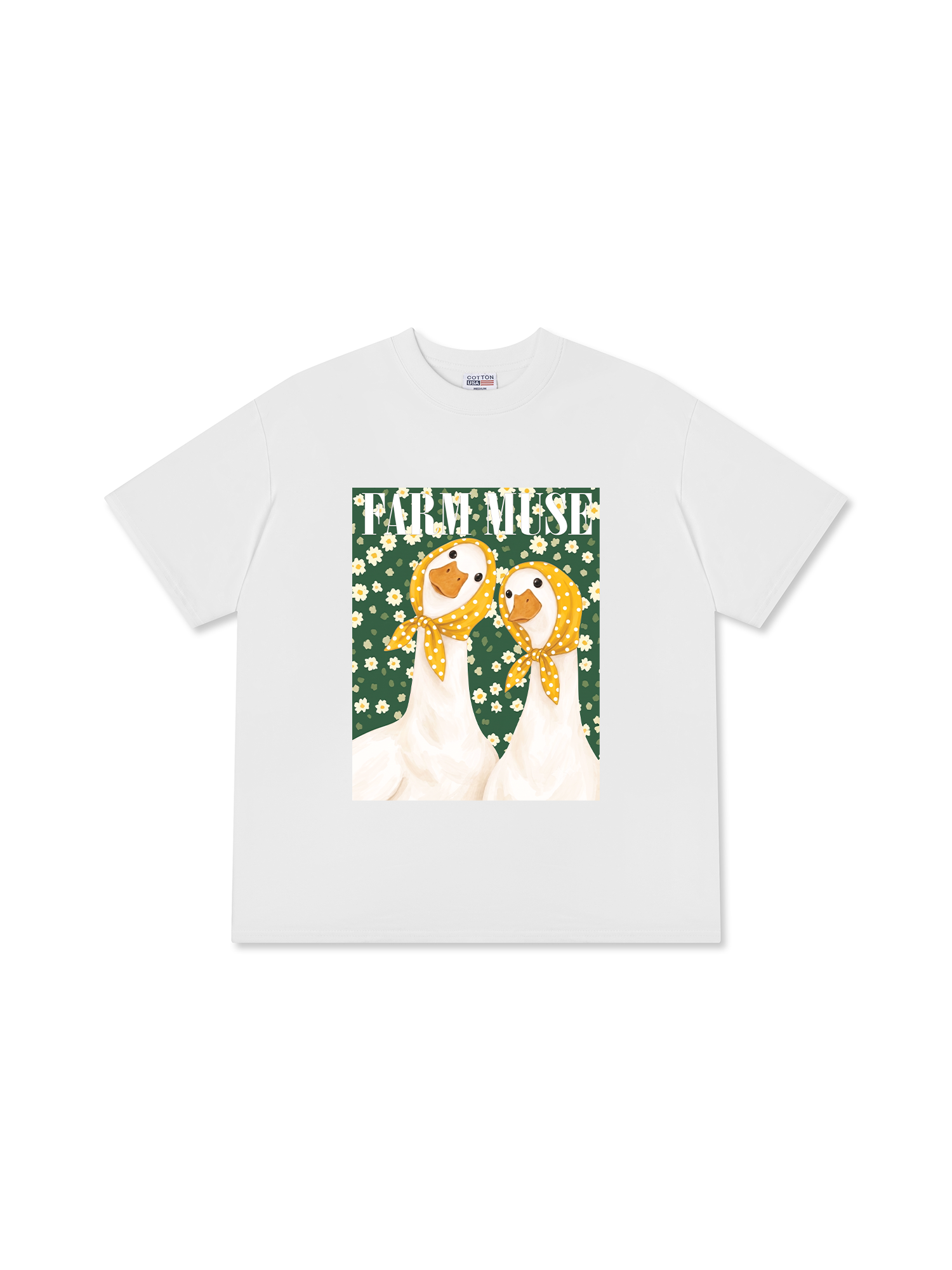 Áo Thun Relaxed Fit Farm Muse Duck Couple