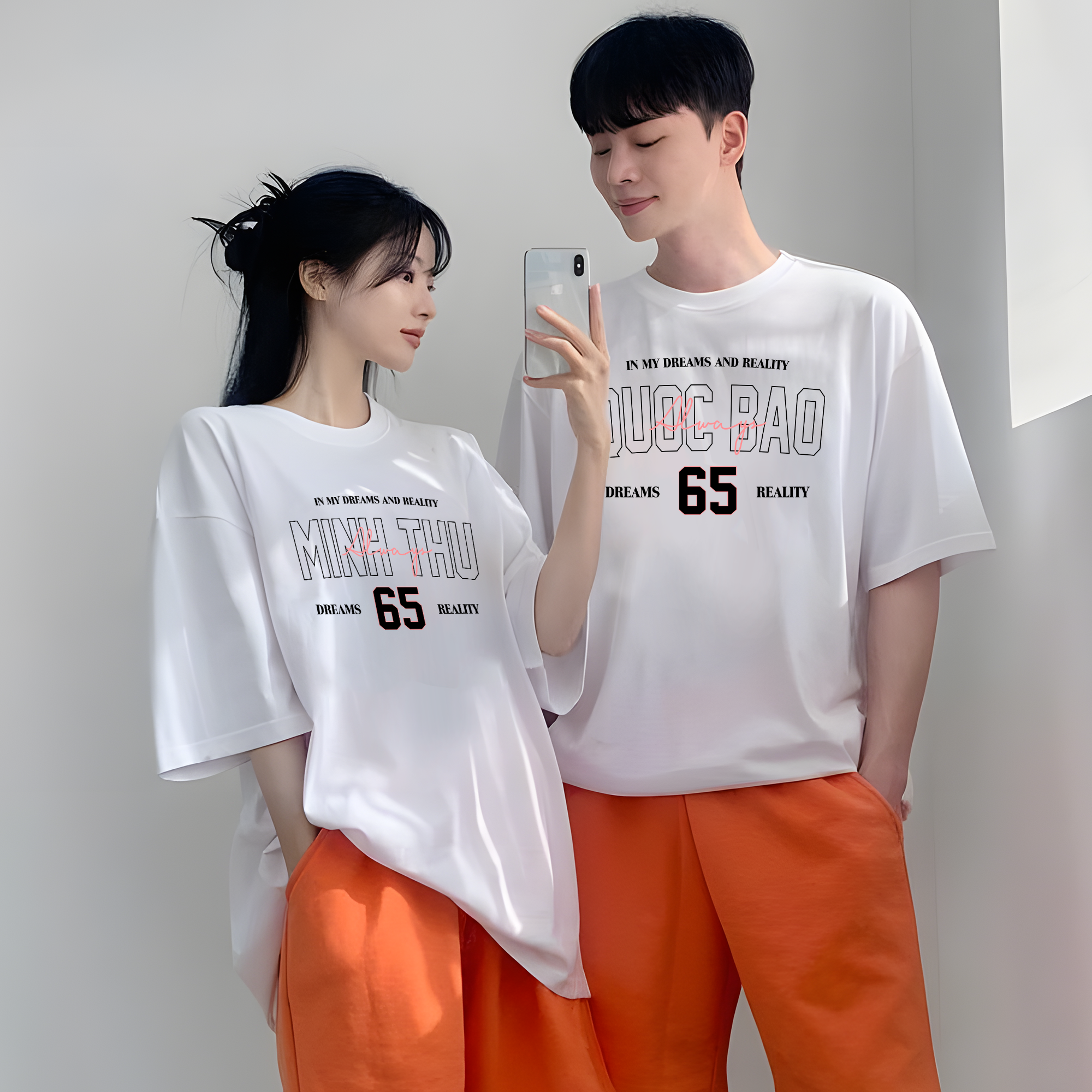 Custom Couple In My Dreams And Reality T-Shirt