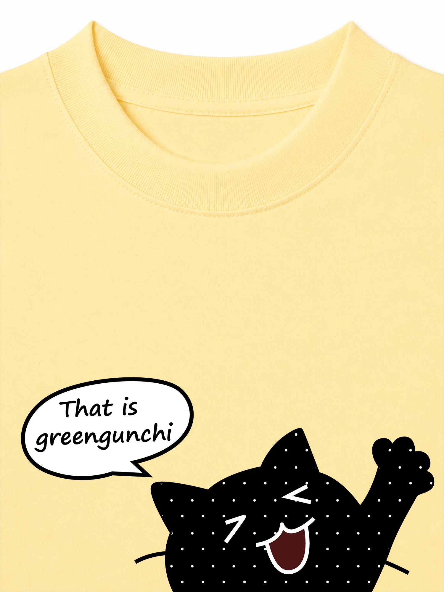 Áo Thun Relaxed Fit Dotty Mood Cute Cat