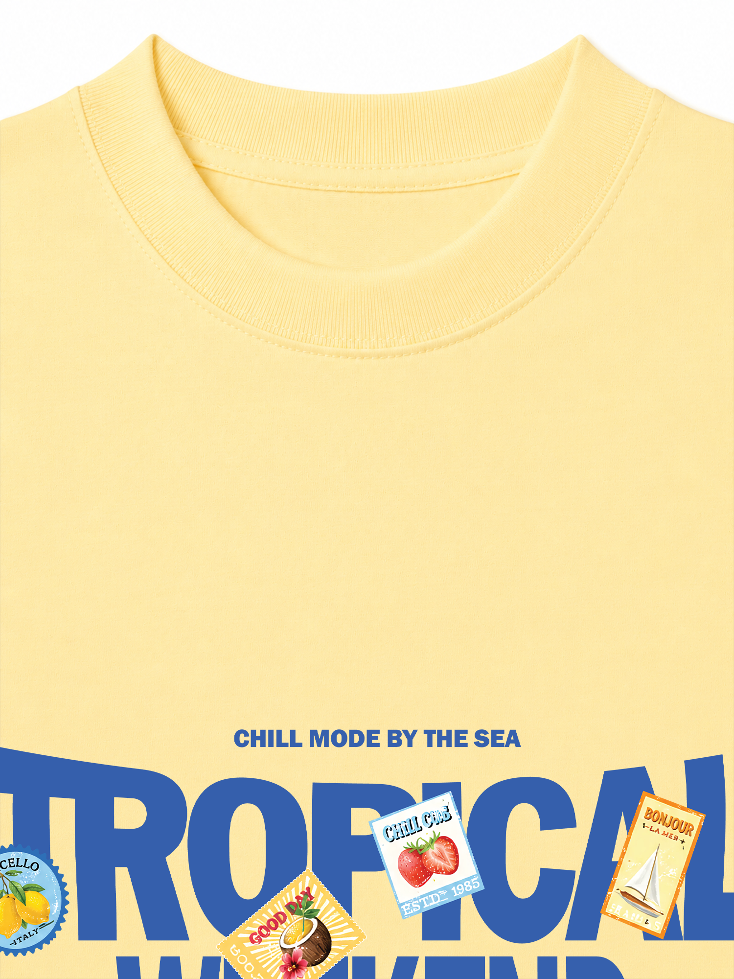 Áo Thun Relaxed Fit Troppical Weekend Chill Mode By The Sea