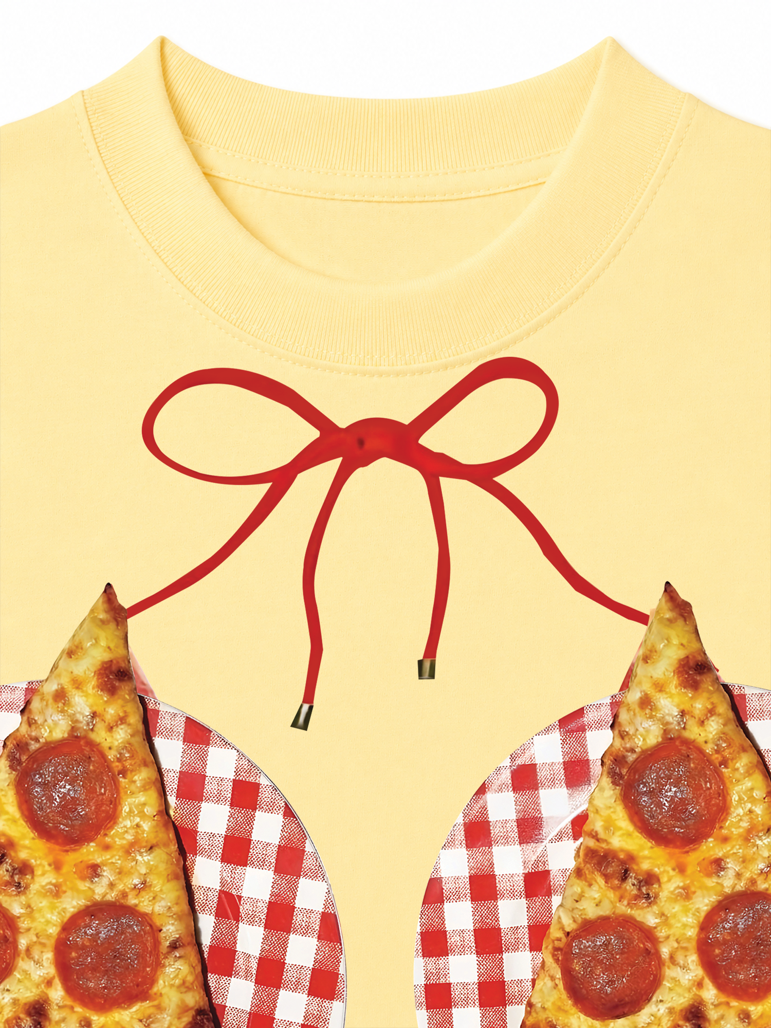 Áo Thun Relaxed Fit Yummy Mood Pizza Bikini