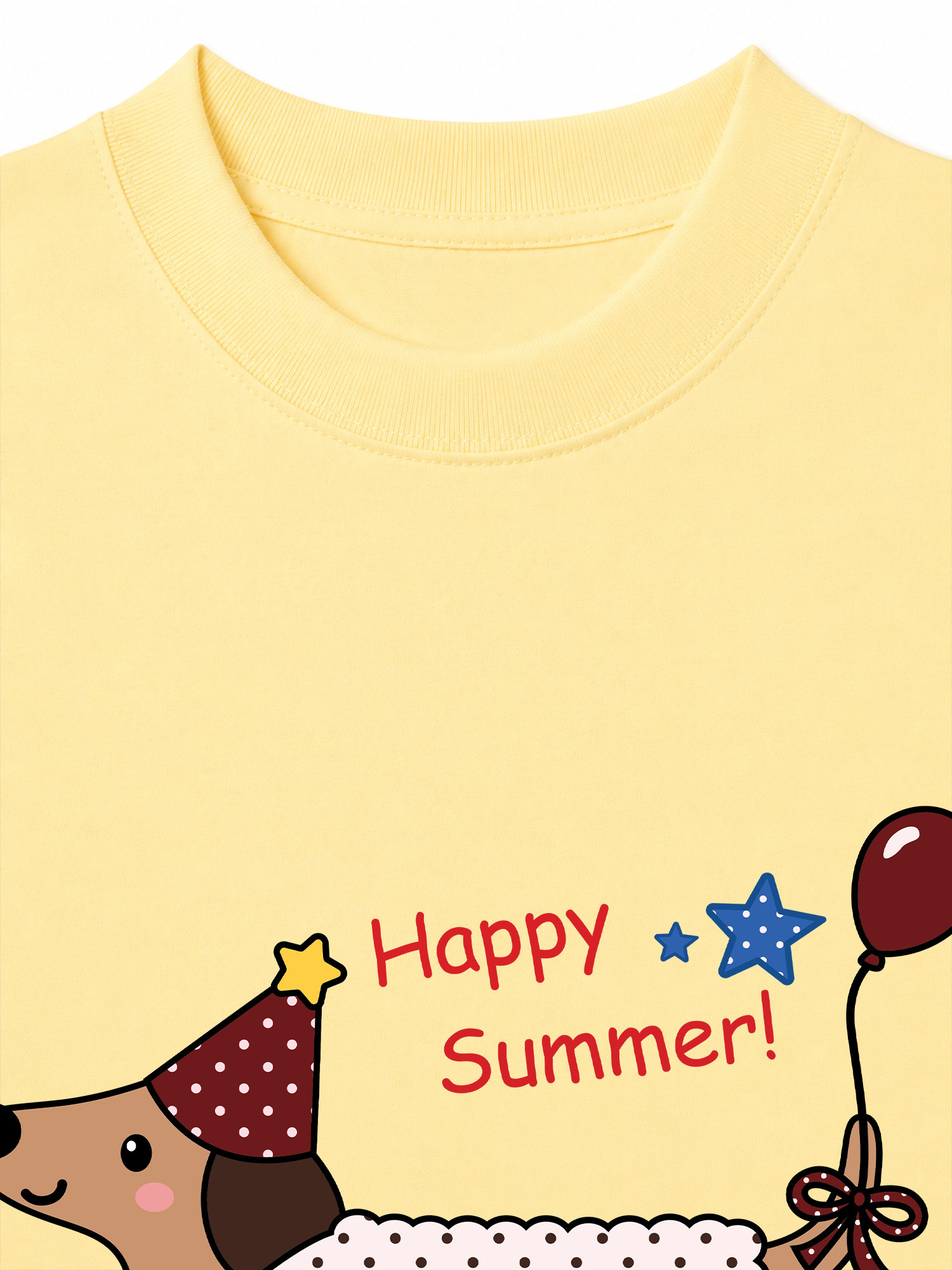 Áo Thun Relaxed Fit Dotty Mood Happy Summer Dog