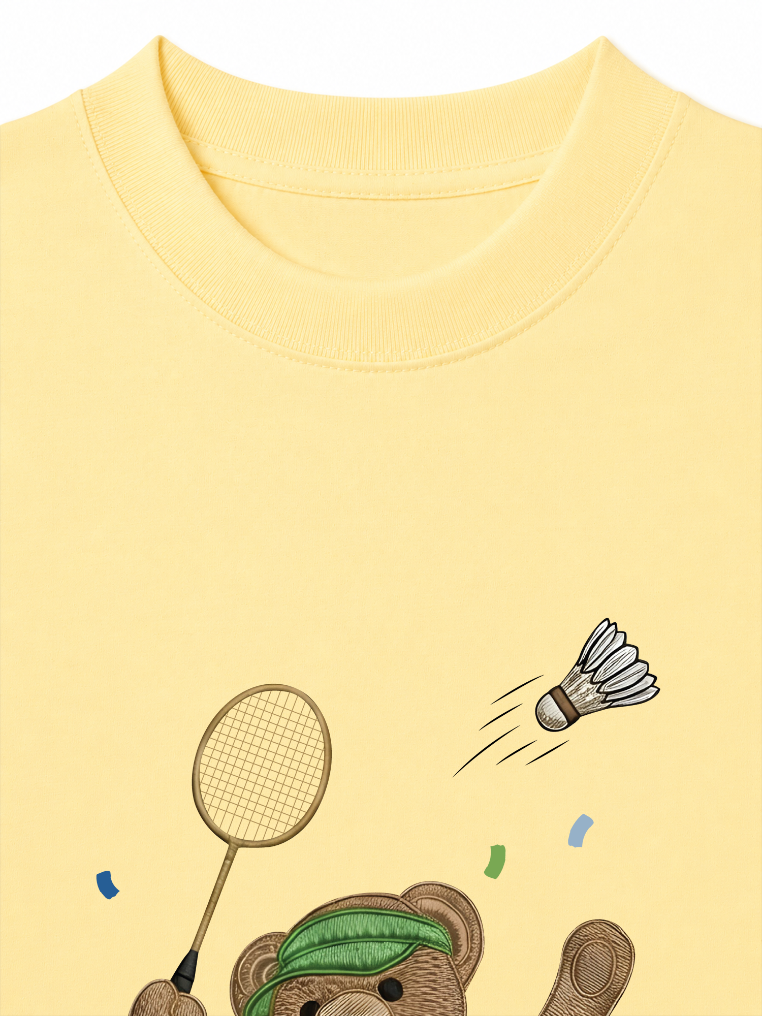 Áo Thun Relaxed Fit Badminton Bear Player