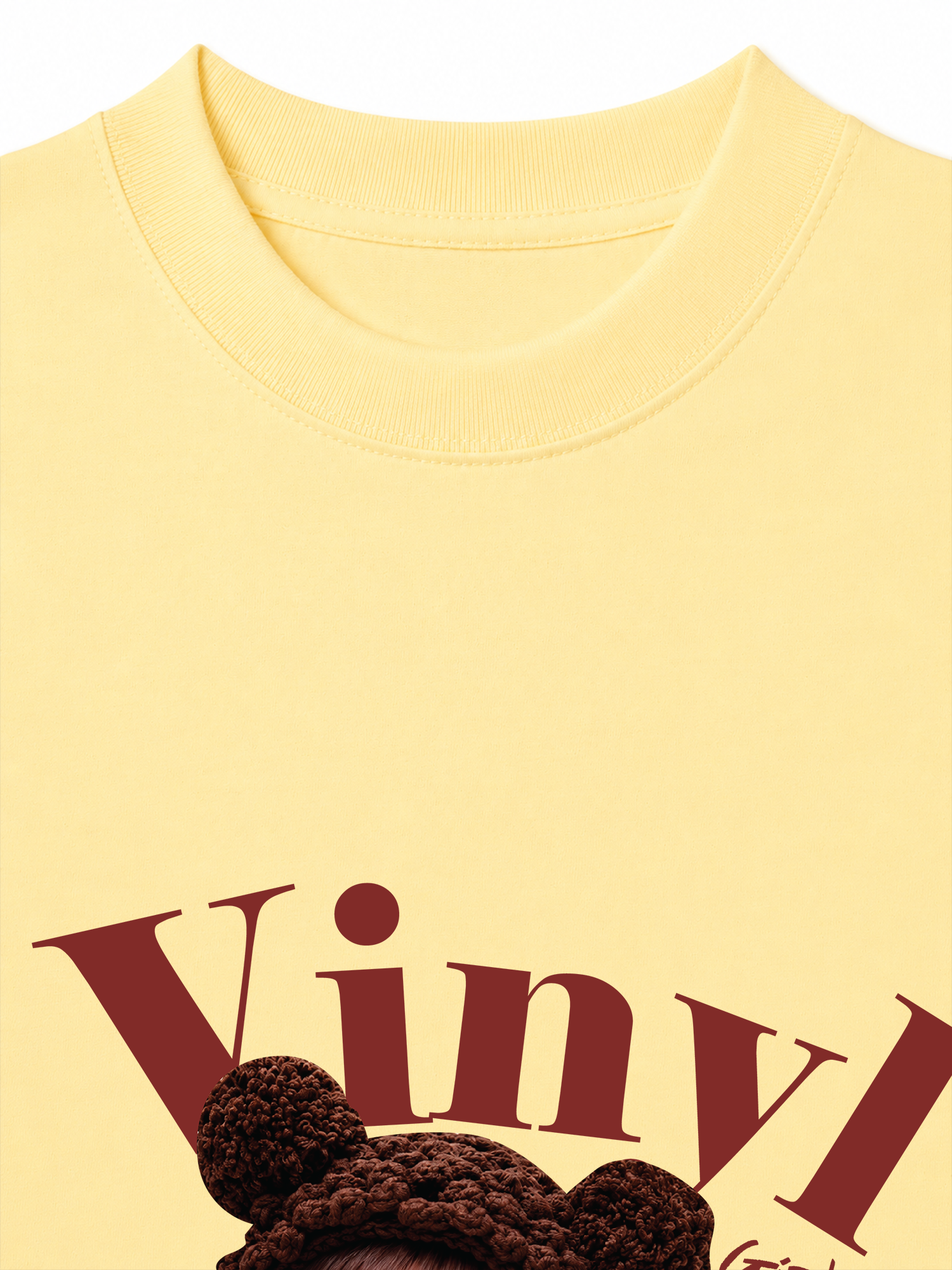 Áo Thun Relaxed Fit Cute Gang Vinyl Girl