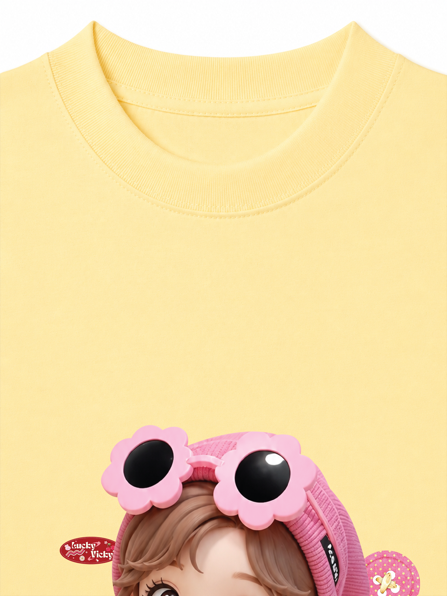 Áo Thun Relaxed Fit Cute Gang Pink Girl