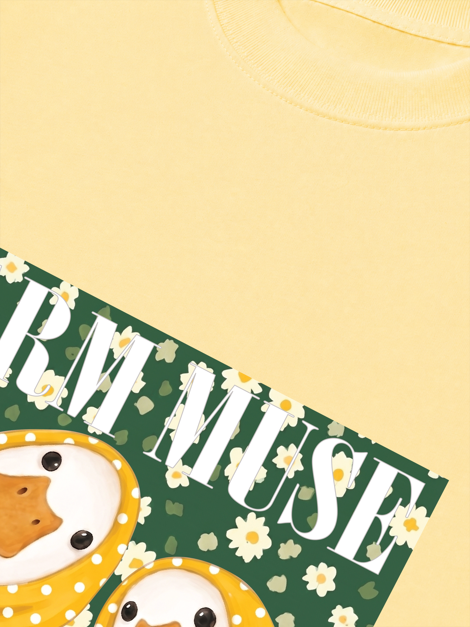 Áo Thun Relaxed Fit Farm Muse Duck Couple