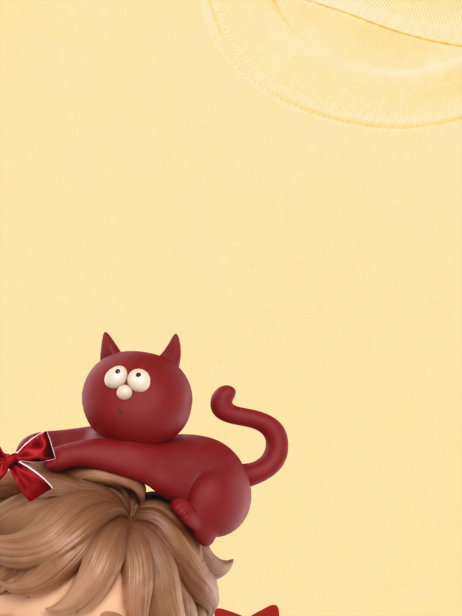 Áo Thun Relaxed Fit Cute Gang Red Outfit