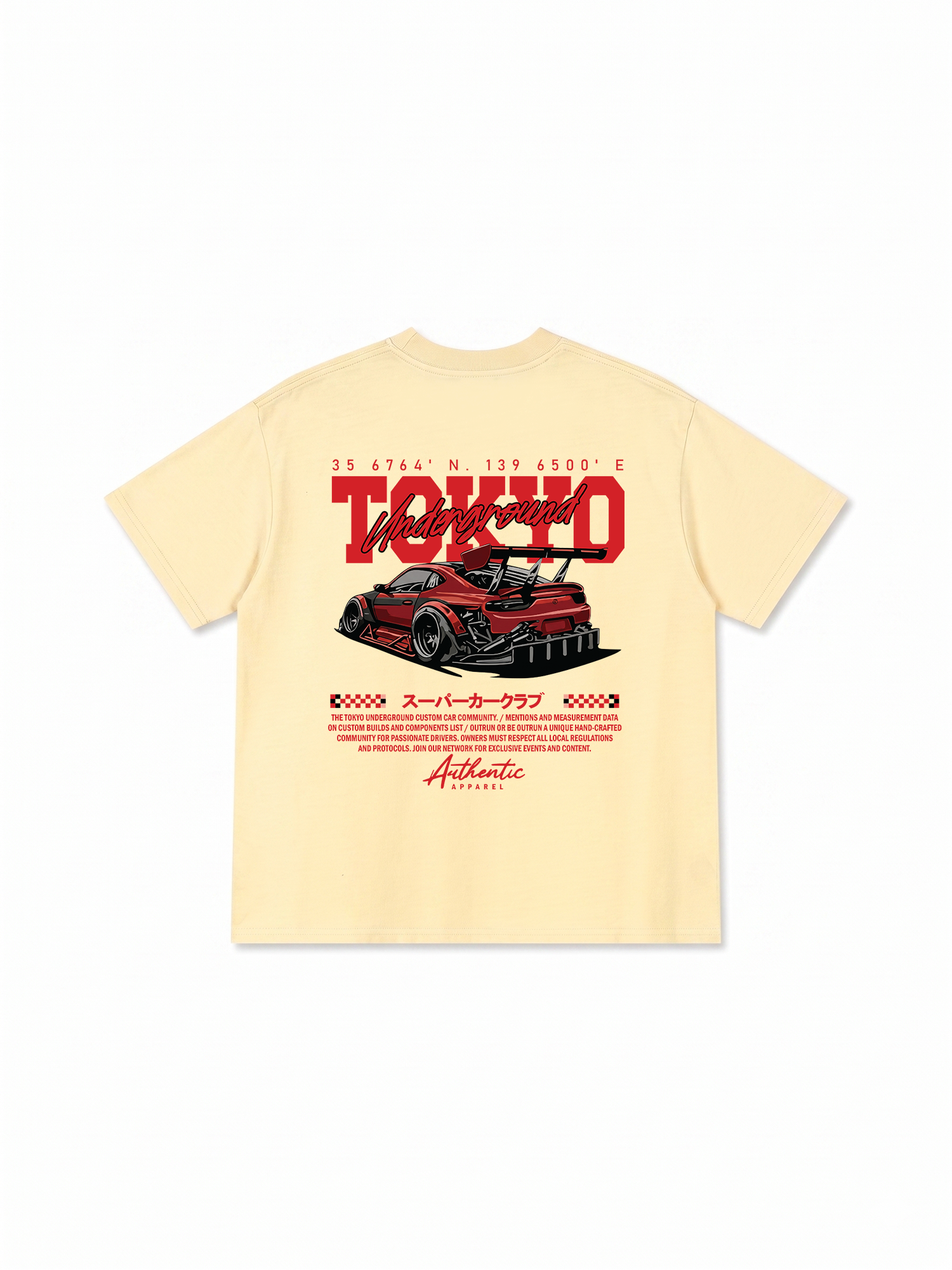 Áo Thun Relaxed Fit JDM Car Tokyo Underground