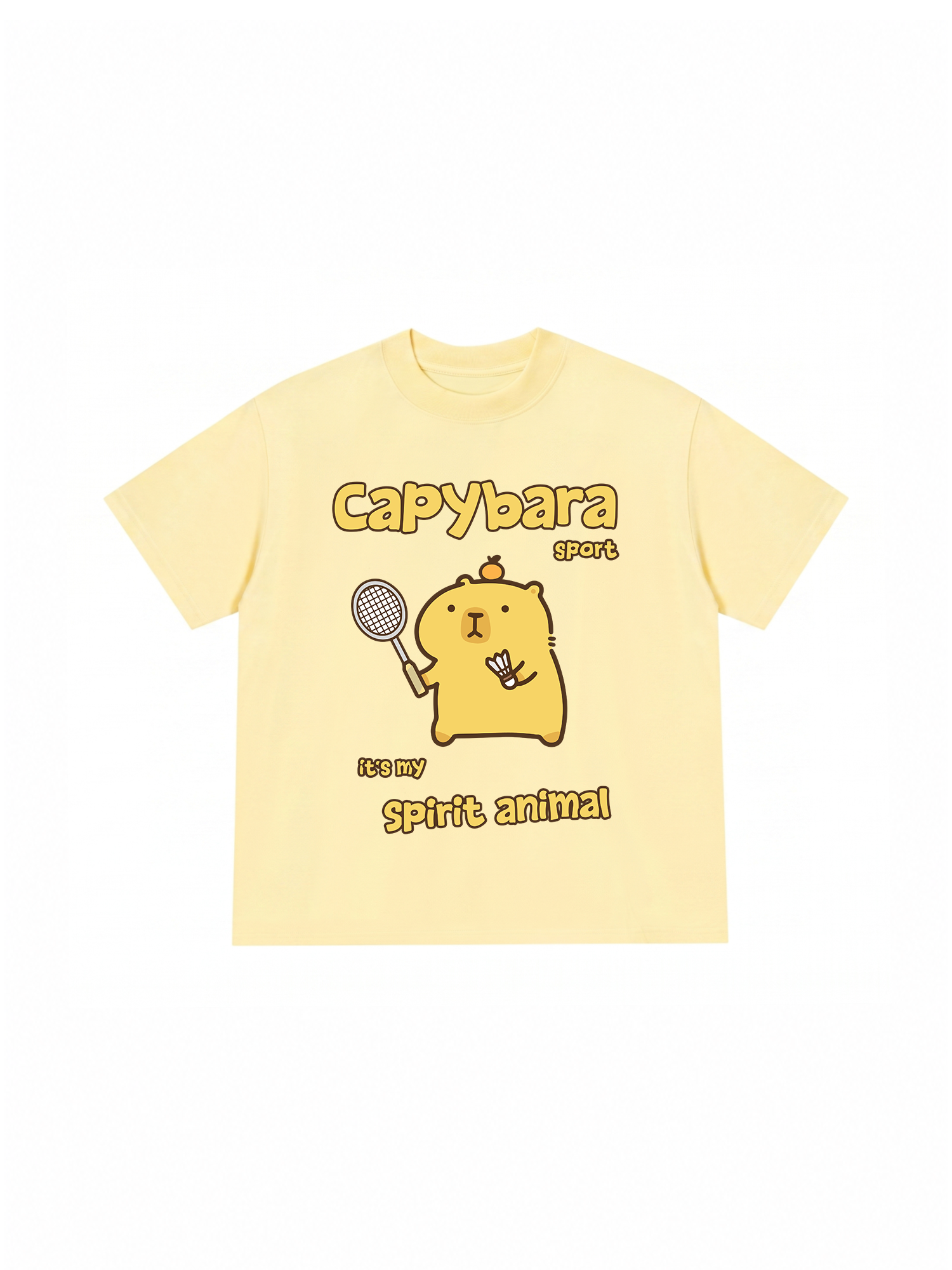 Áo Thun Relaxed Fit Badminton Capybara Sport