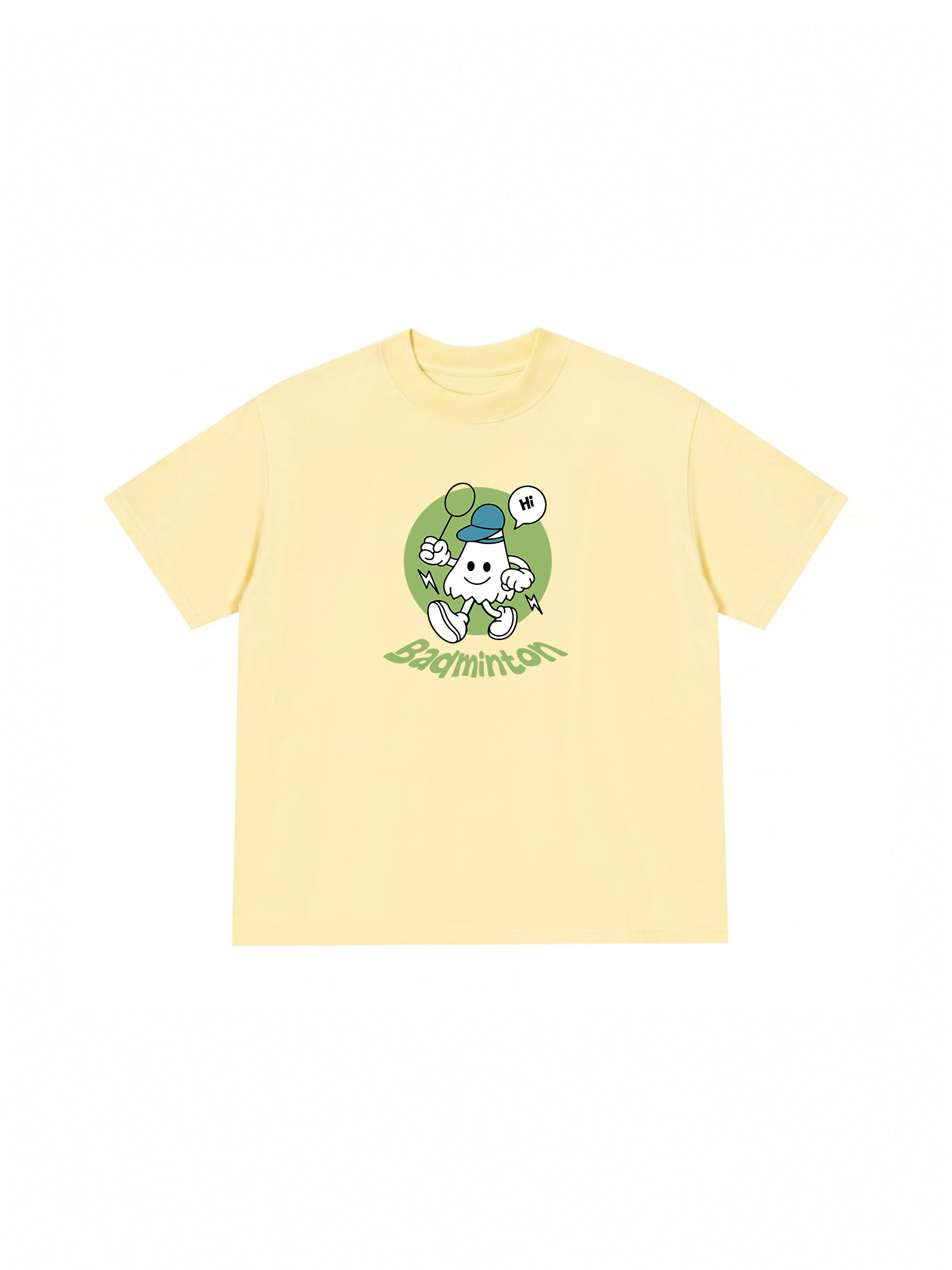 Áo Thun Relaxed Fit Badminton Cartoon