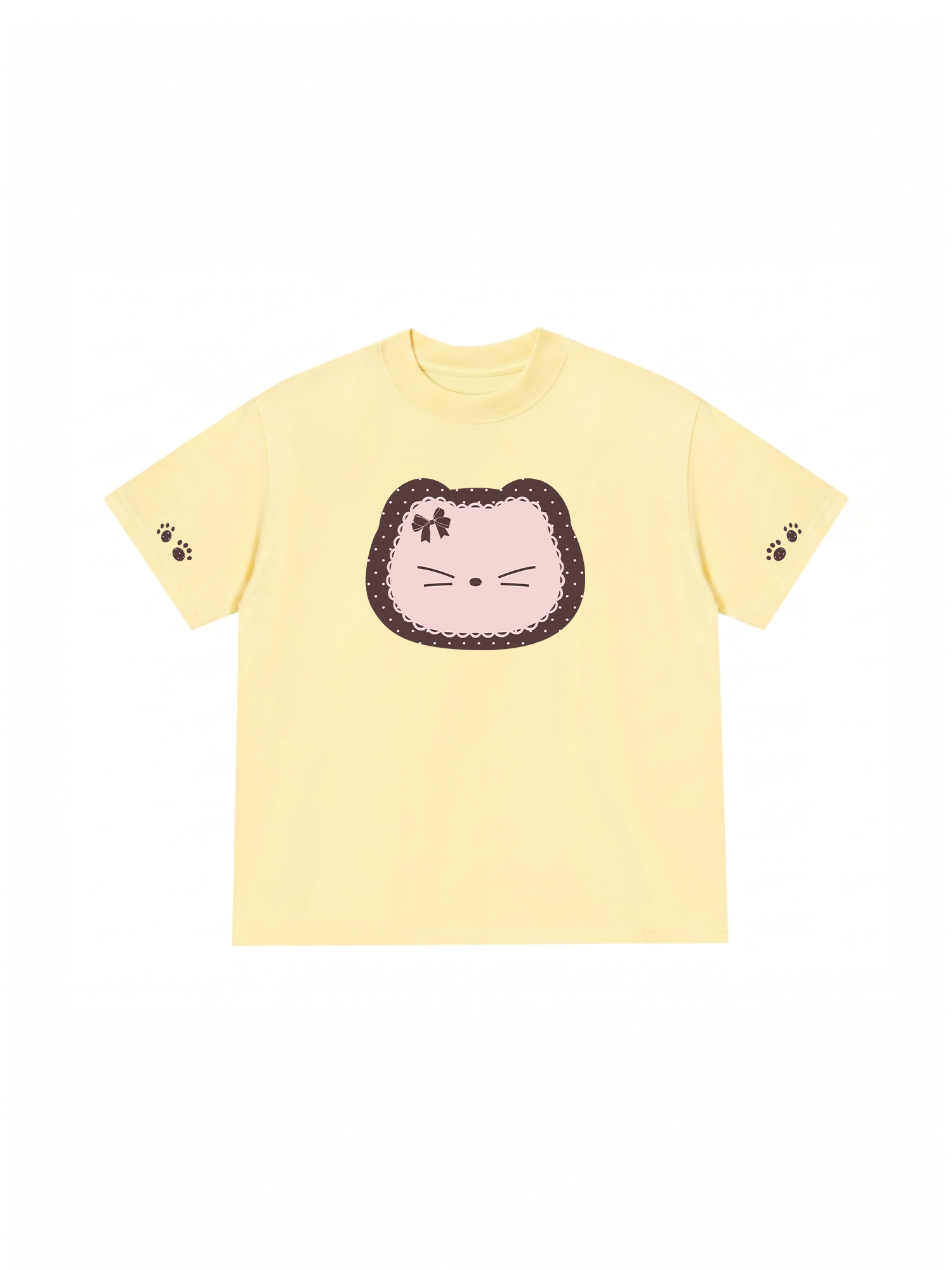 Áo Thun Relaxed Fit Dotty Mood Cute Cat
