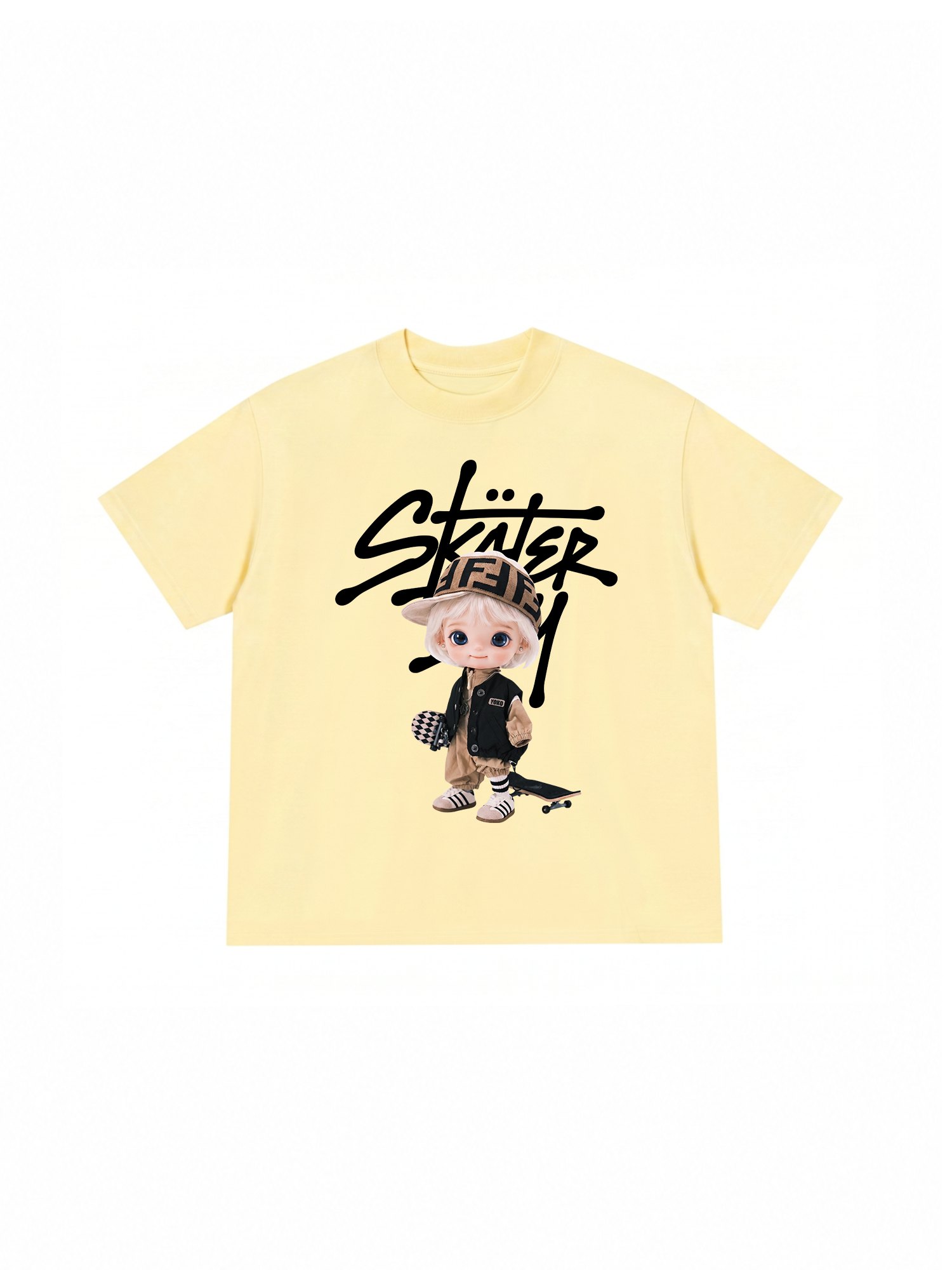Áo Thun Relaxed Fit Cute Gang Skater Boy