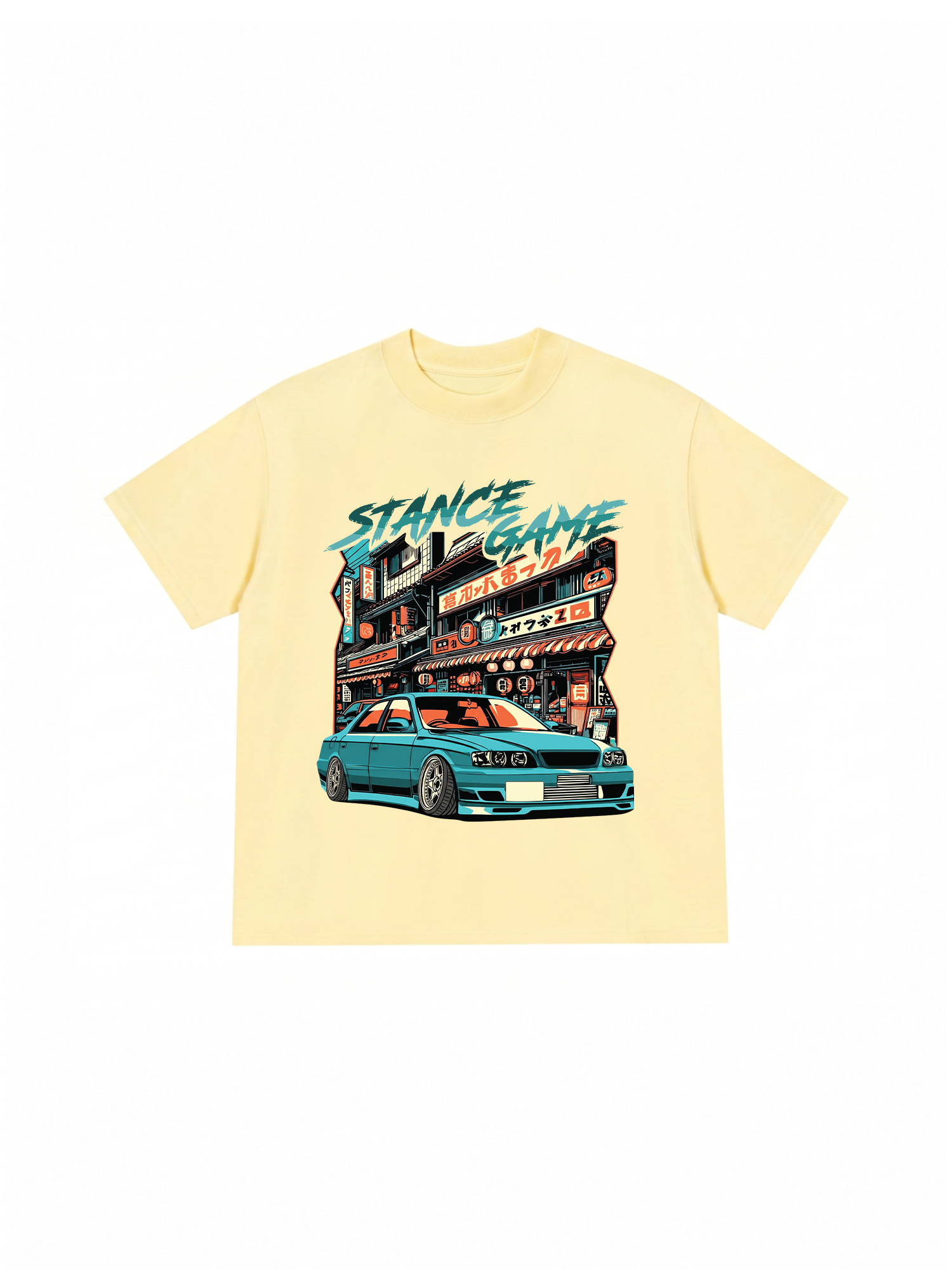 Áo Thun Relaxed Fit JDM Car Stance Game