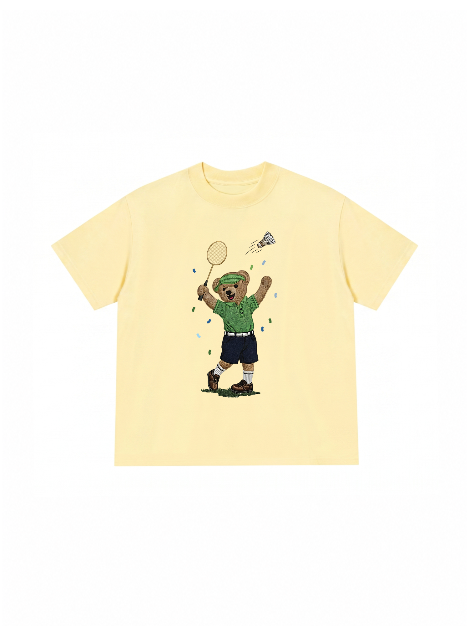 Áo Thun Relaxed Fit Badminton Bear Player