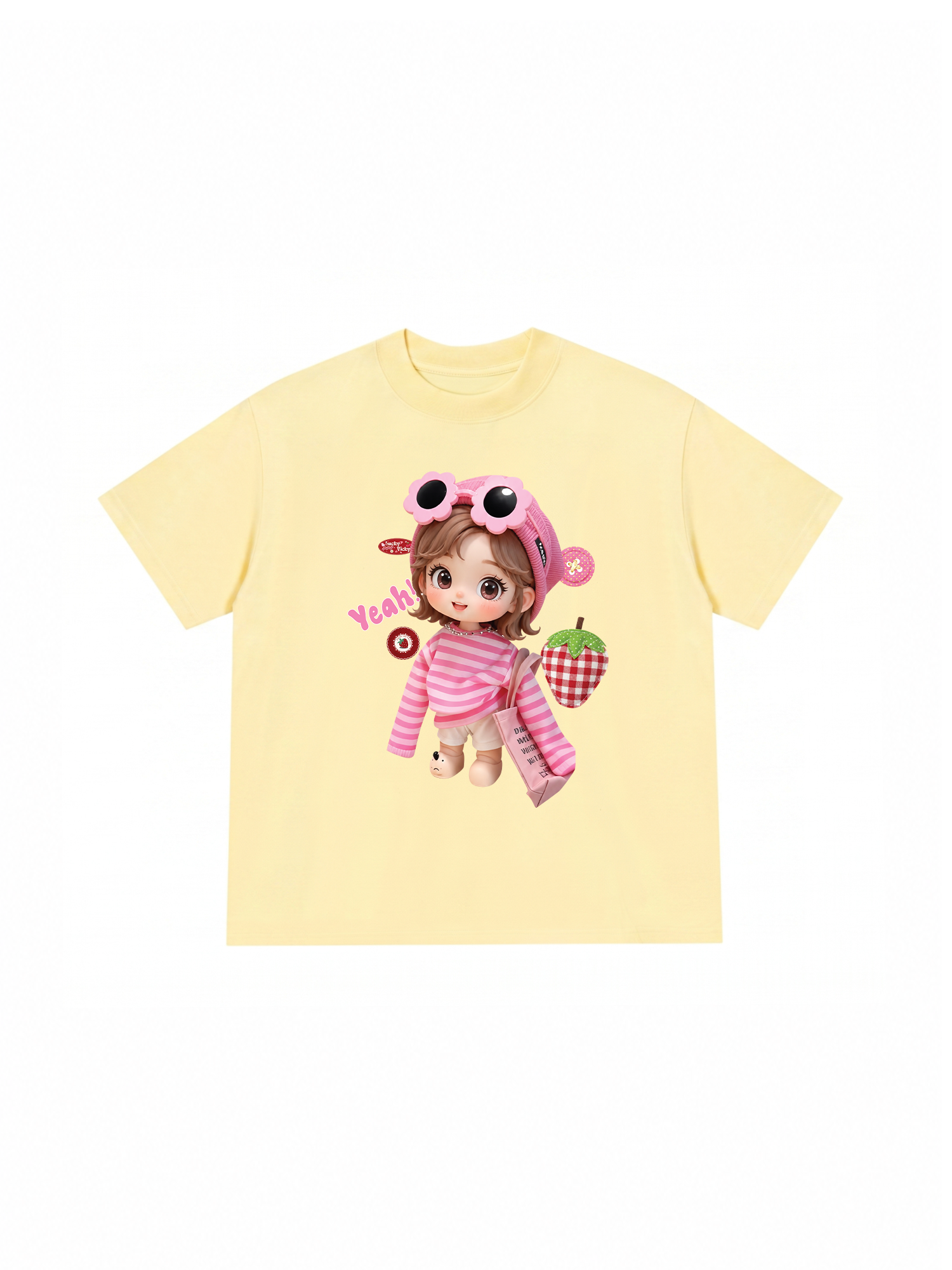 Áo Thun Relaxed Fit Cute Gang Pink Girl