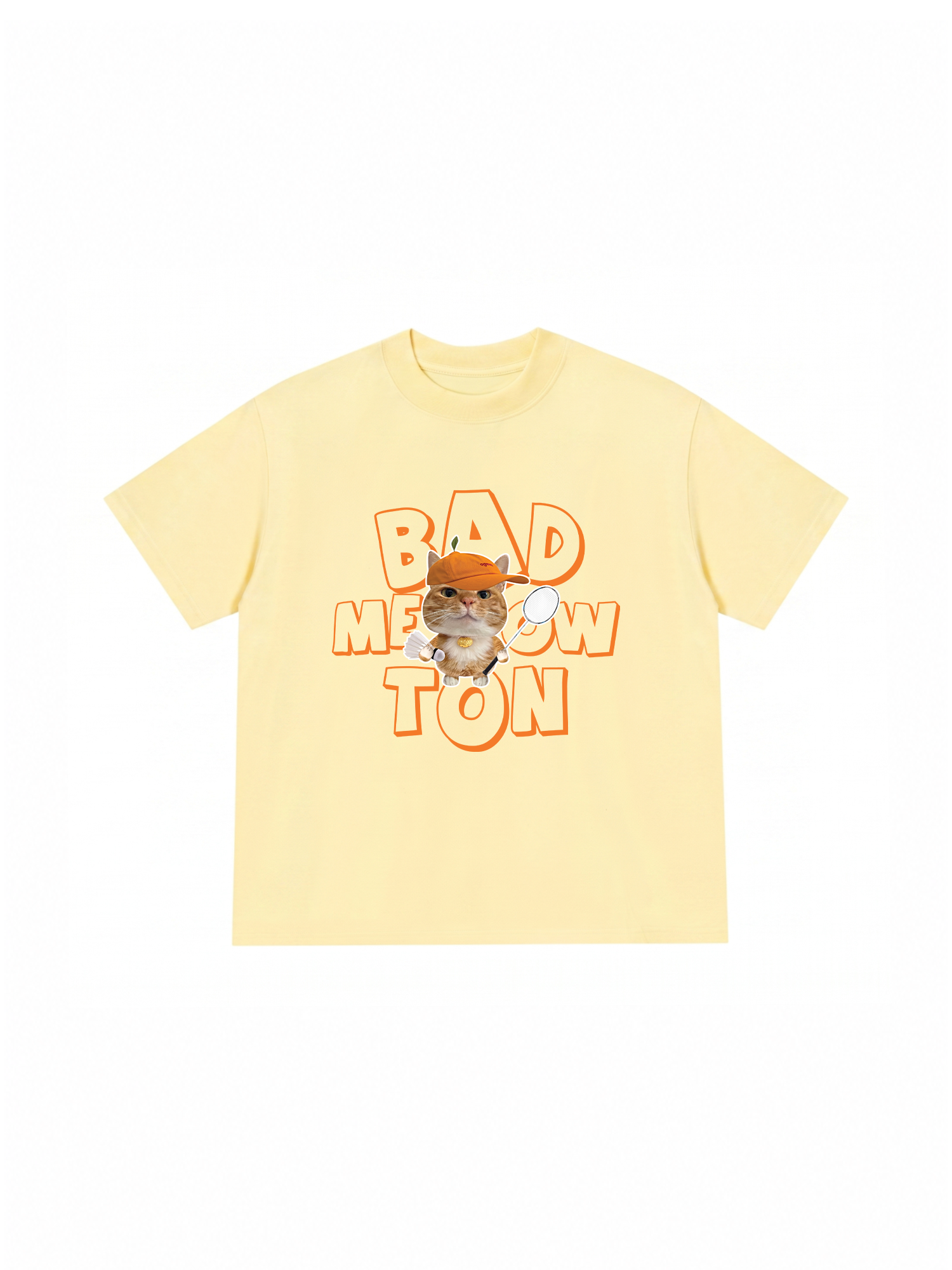 Áo Thun Relaxed Fit Badminton Cute Cat 2