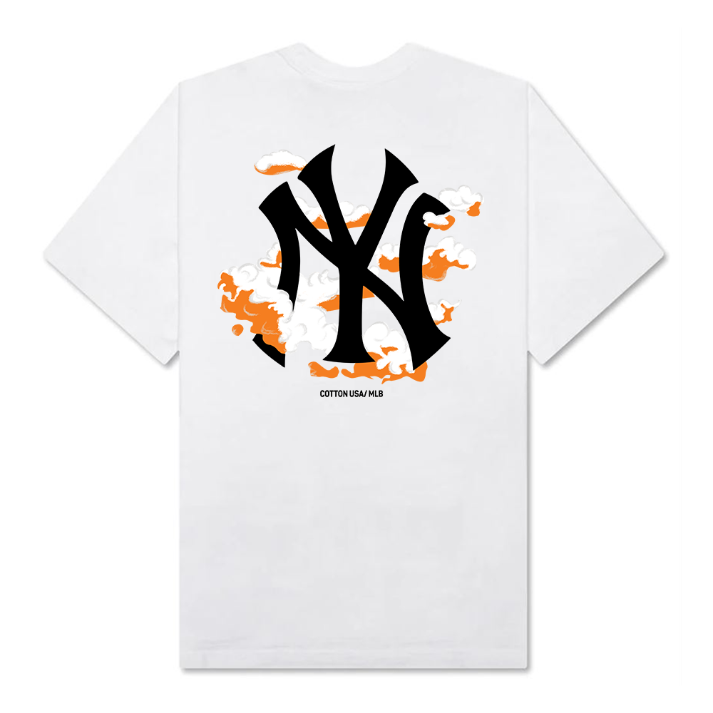 MLB New York Yankees Orange Clouds T-Shirt