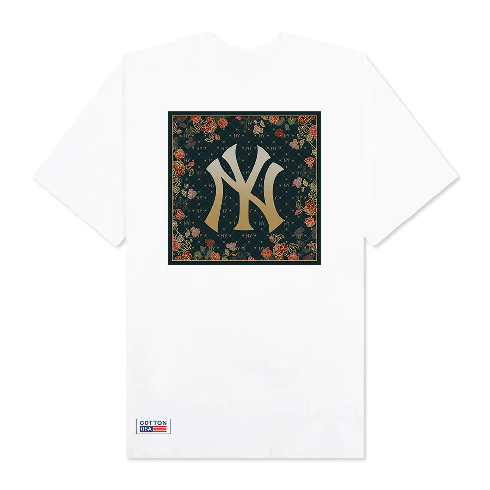 Flash Sale MLB Flower New York Yankees T-Shirt